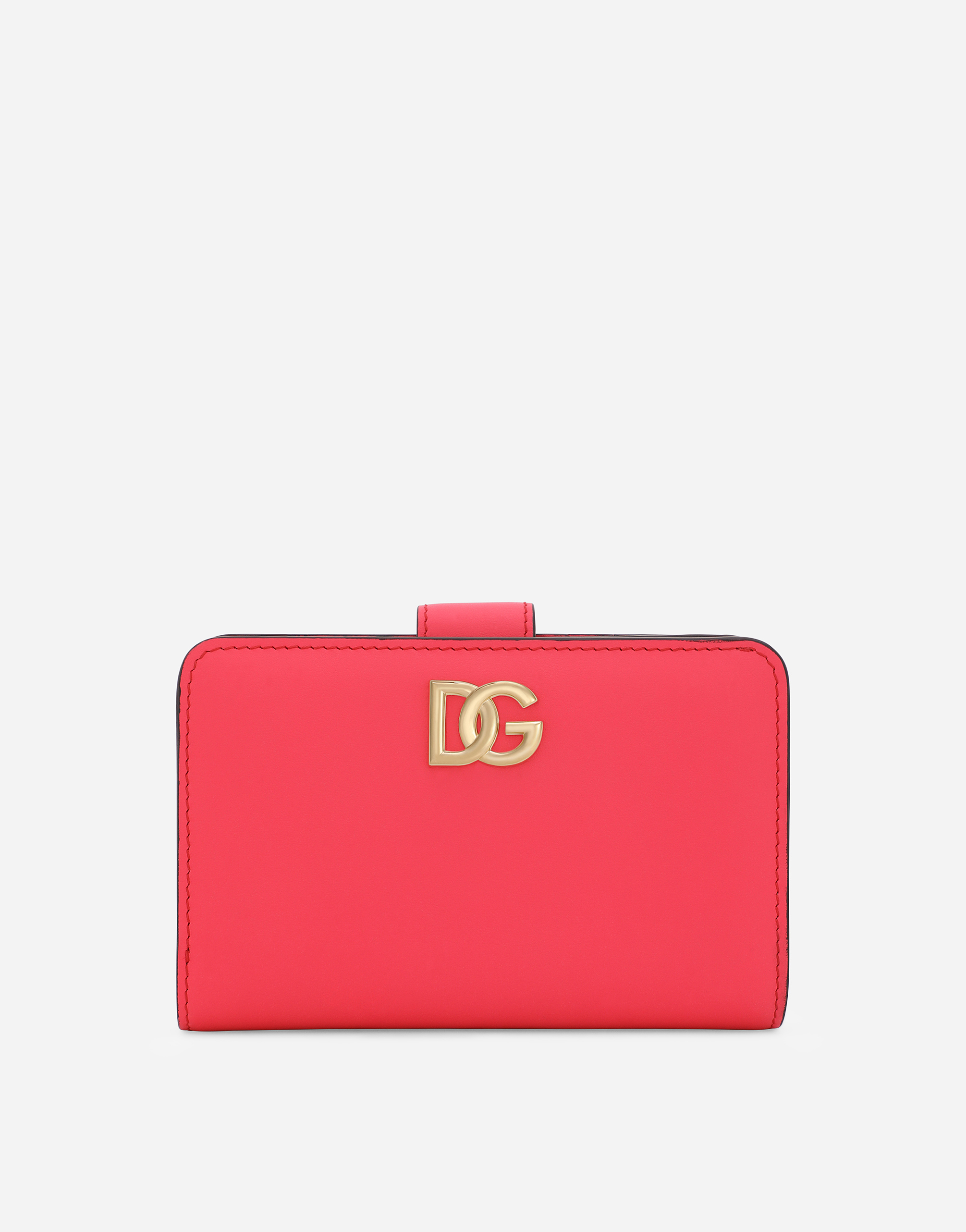 Calfskin wallet with DG logo in Multicolor