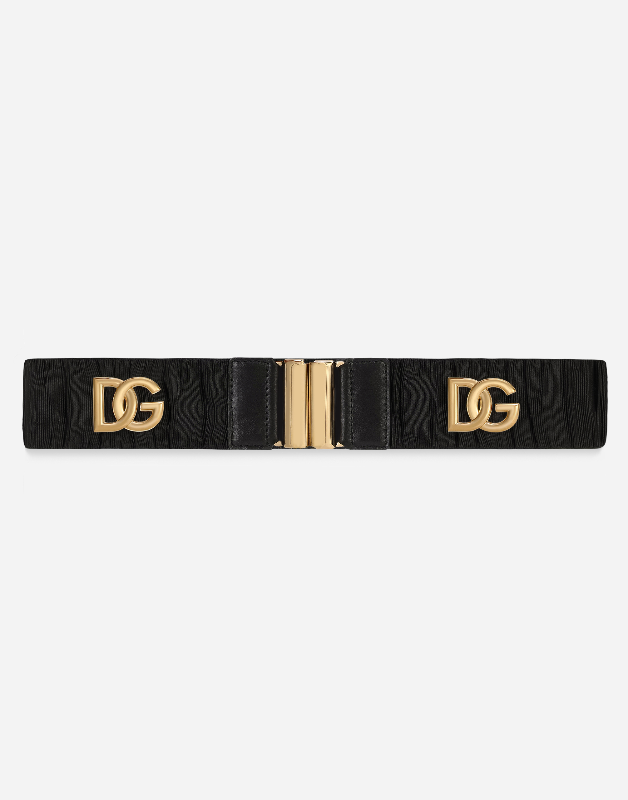 Stretch band belt with DG logo in Black