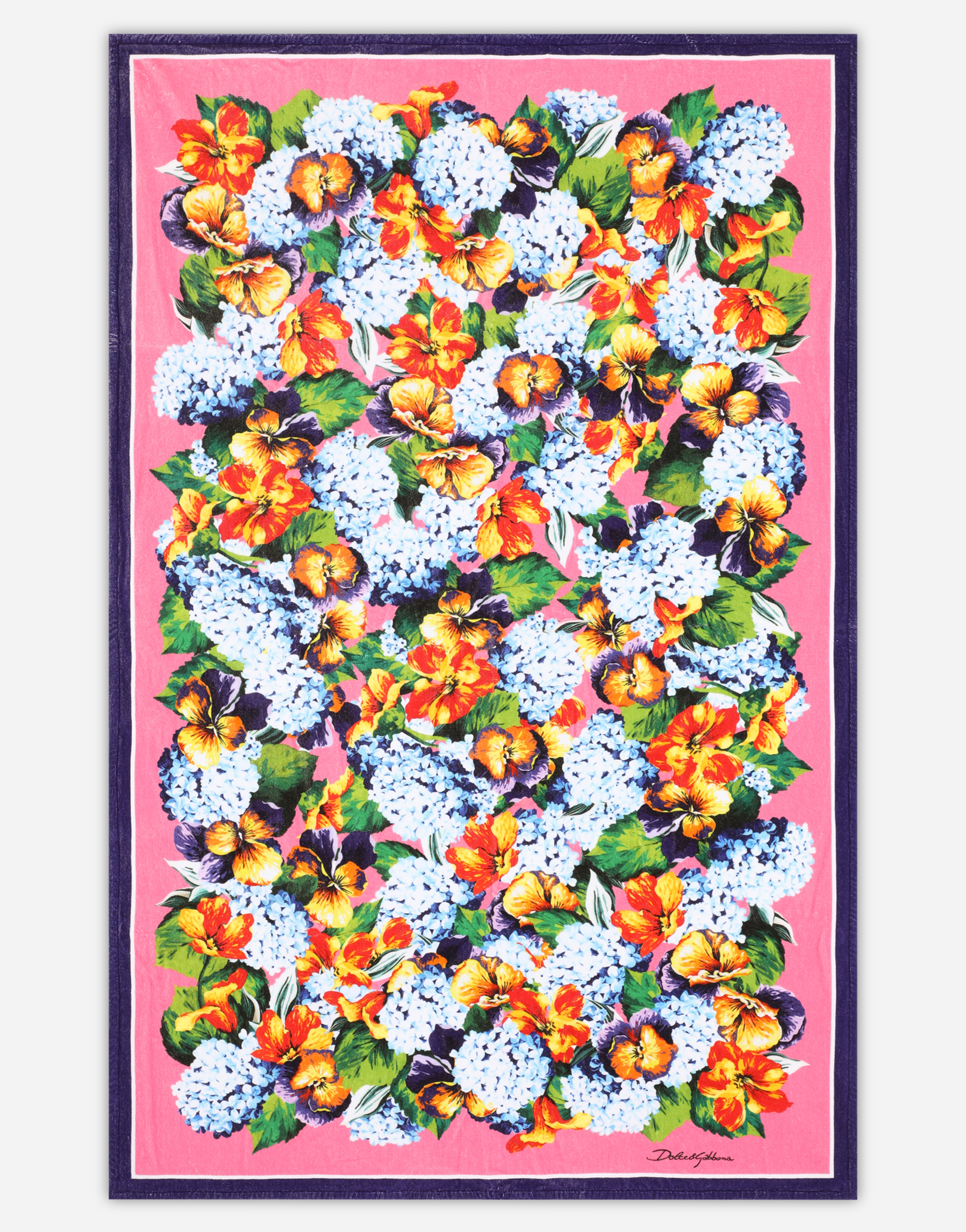 Floral-print terrycloth beach towel in Multicolor