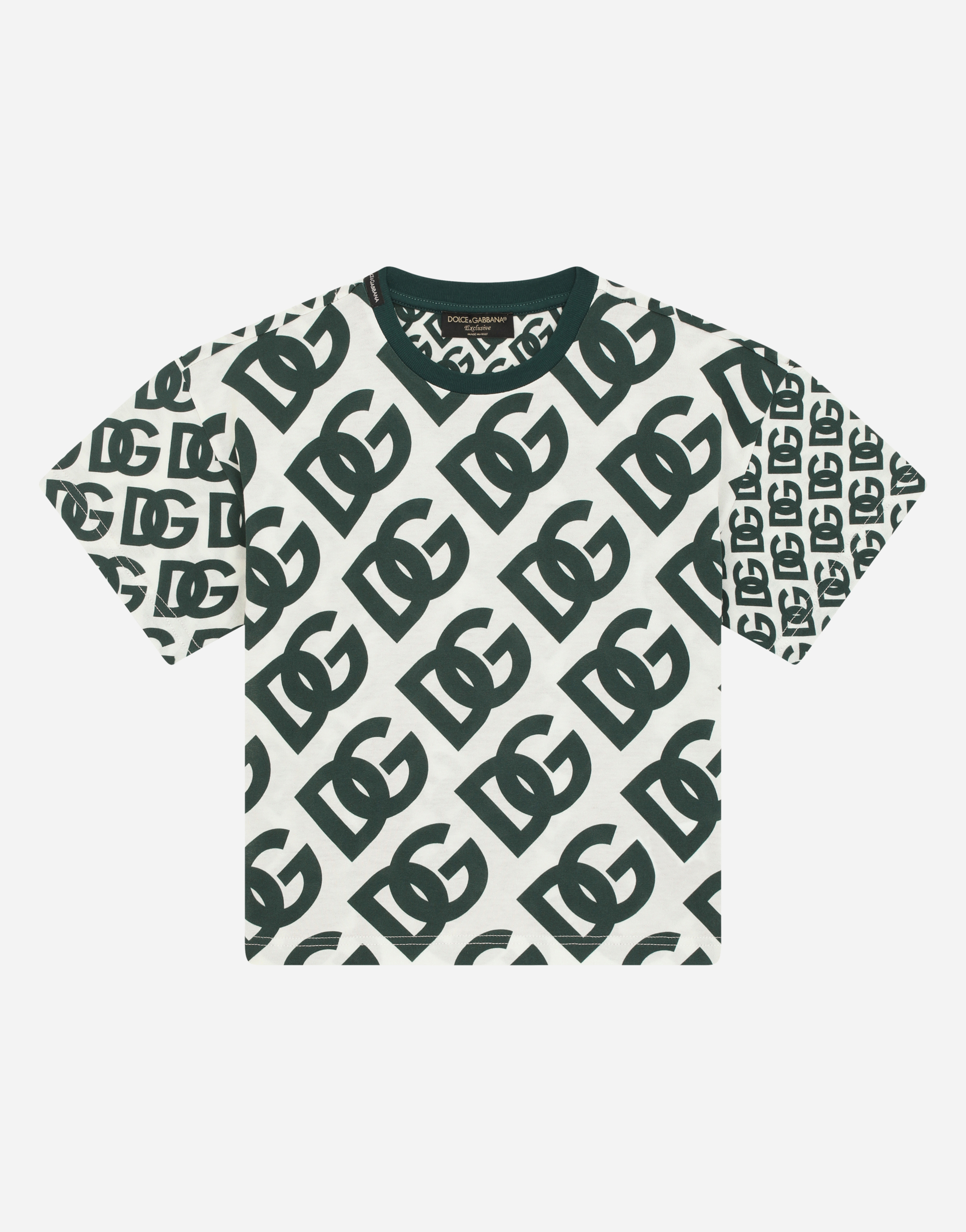 Jersey T-shirt with DG logo print in Multicolor