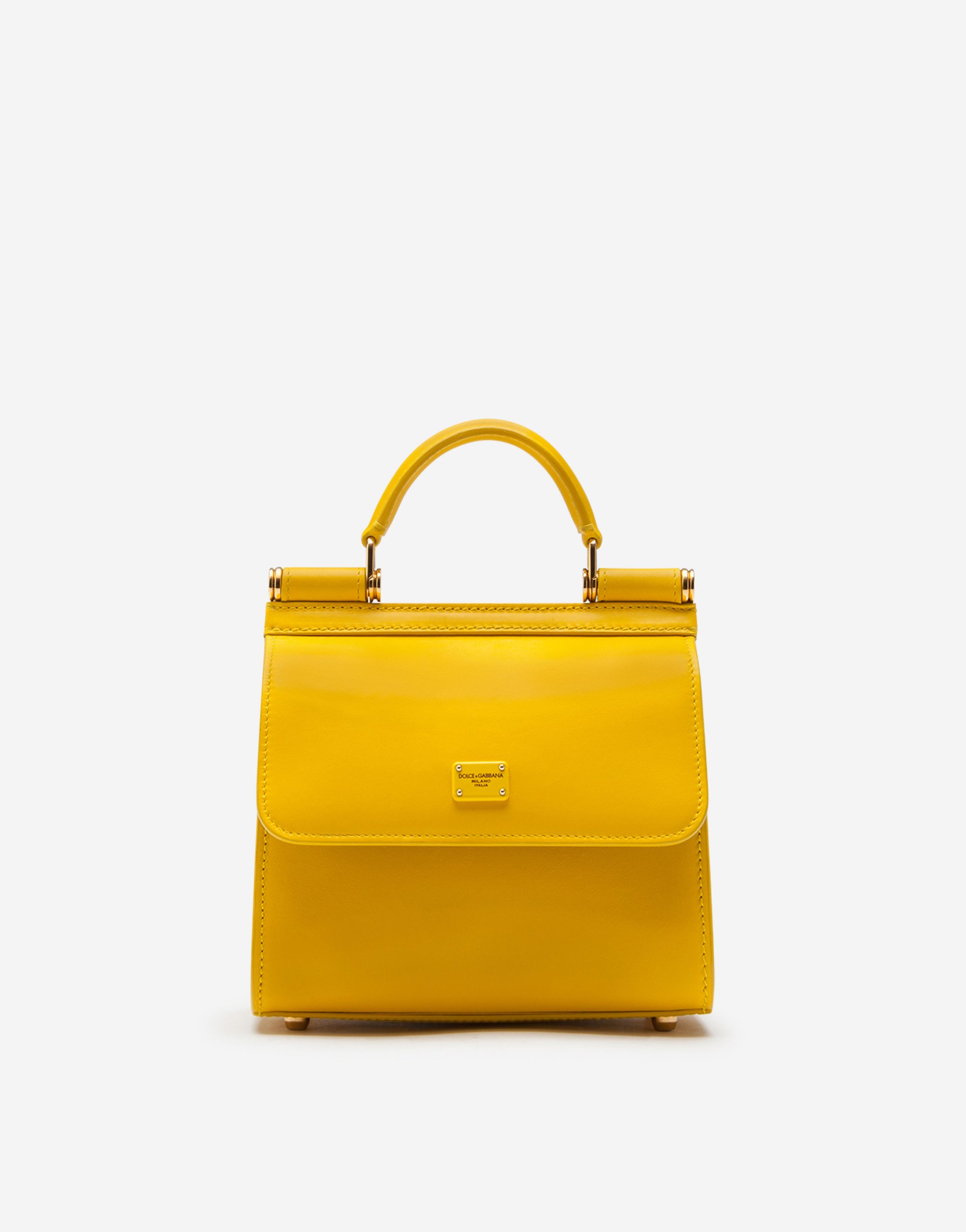 Sicily 58 mini bag in calfskin in Yellow