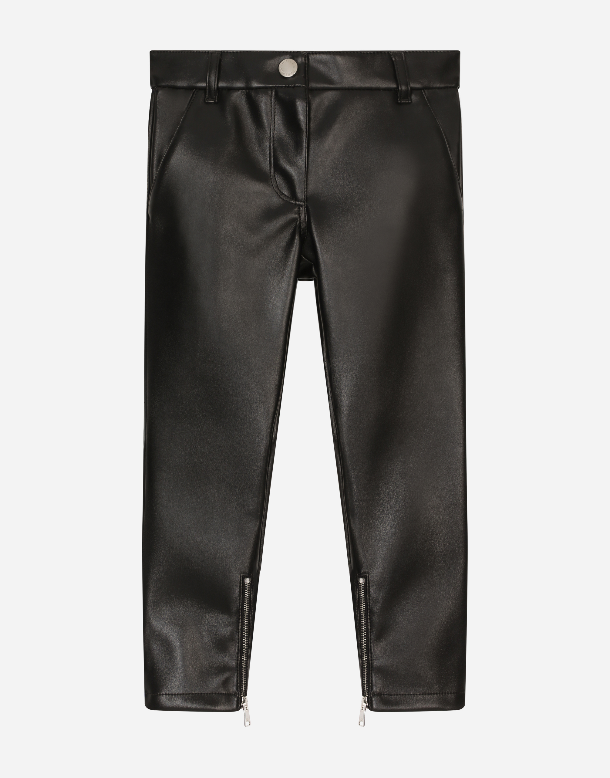 Faux leather pants in Black