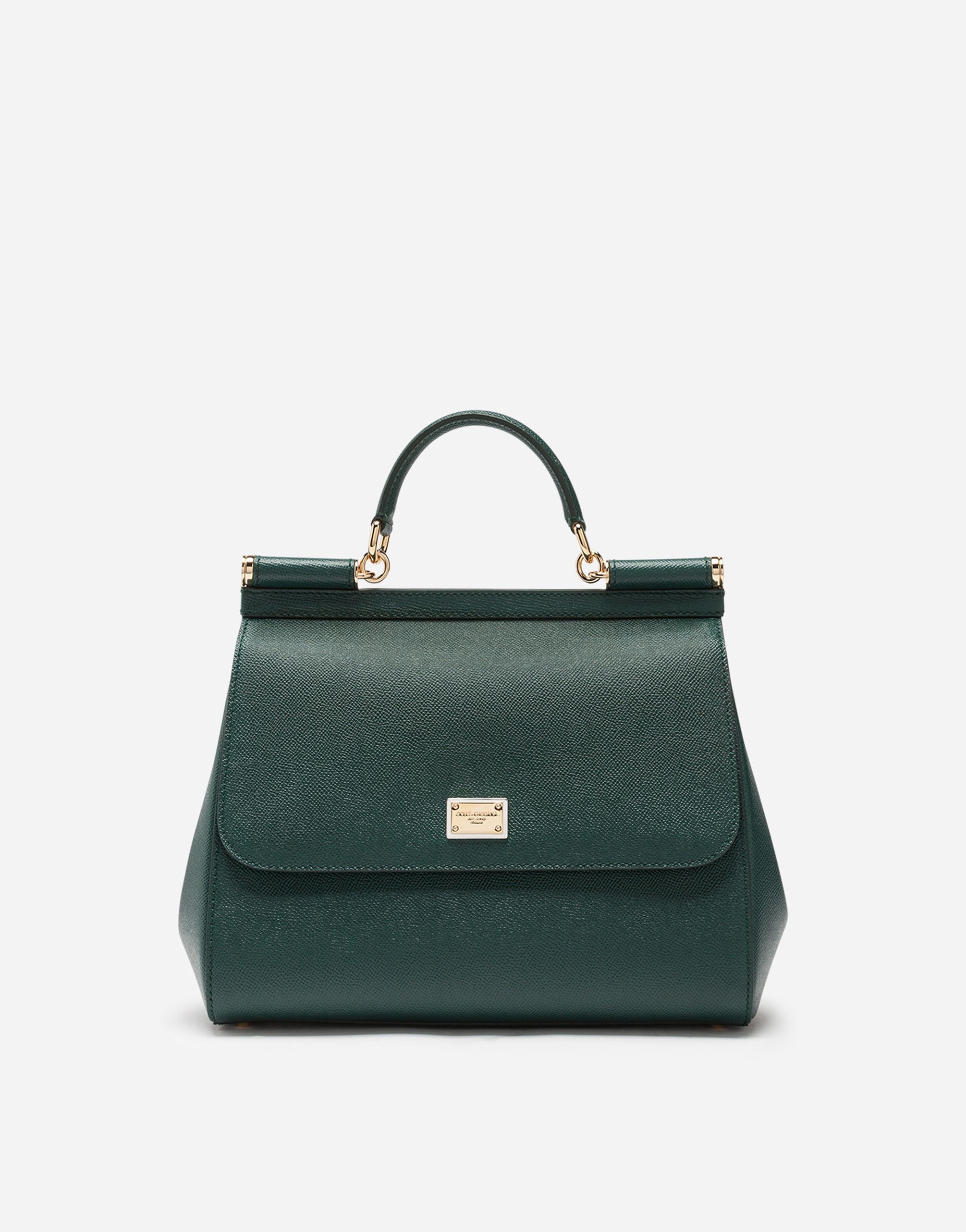 Dauphine leather regular Sicily bag in Green