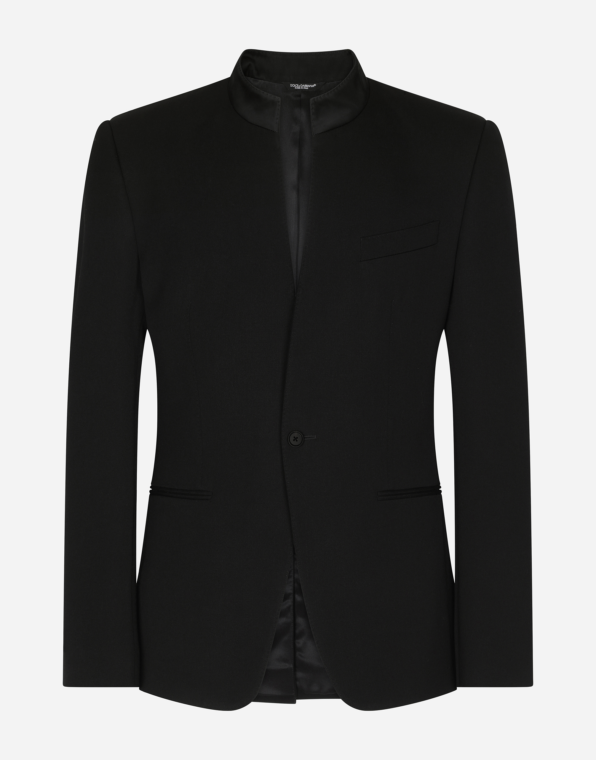 Woolen Sicilia-fit jacket in Black