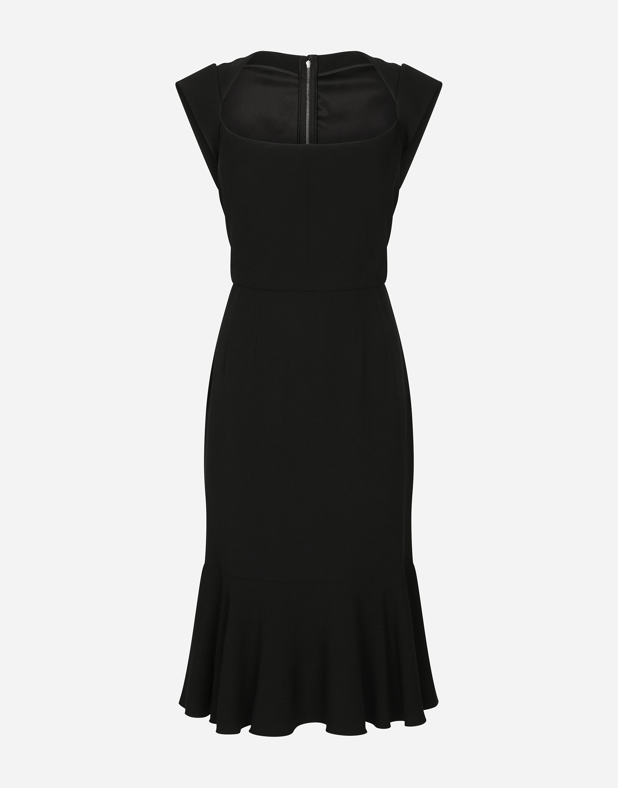 Cady fabric mini dress in Black