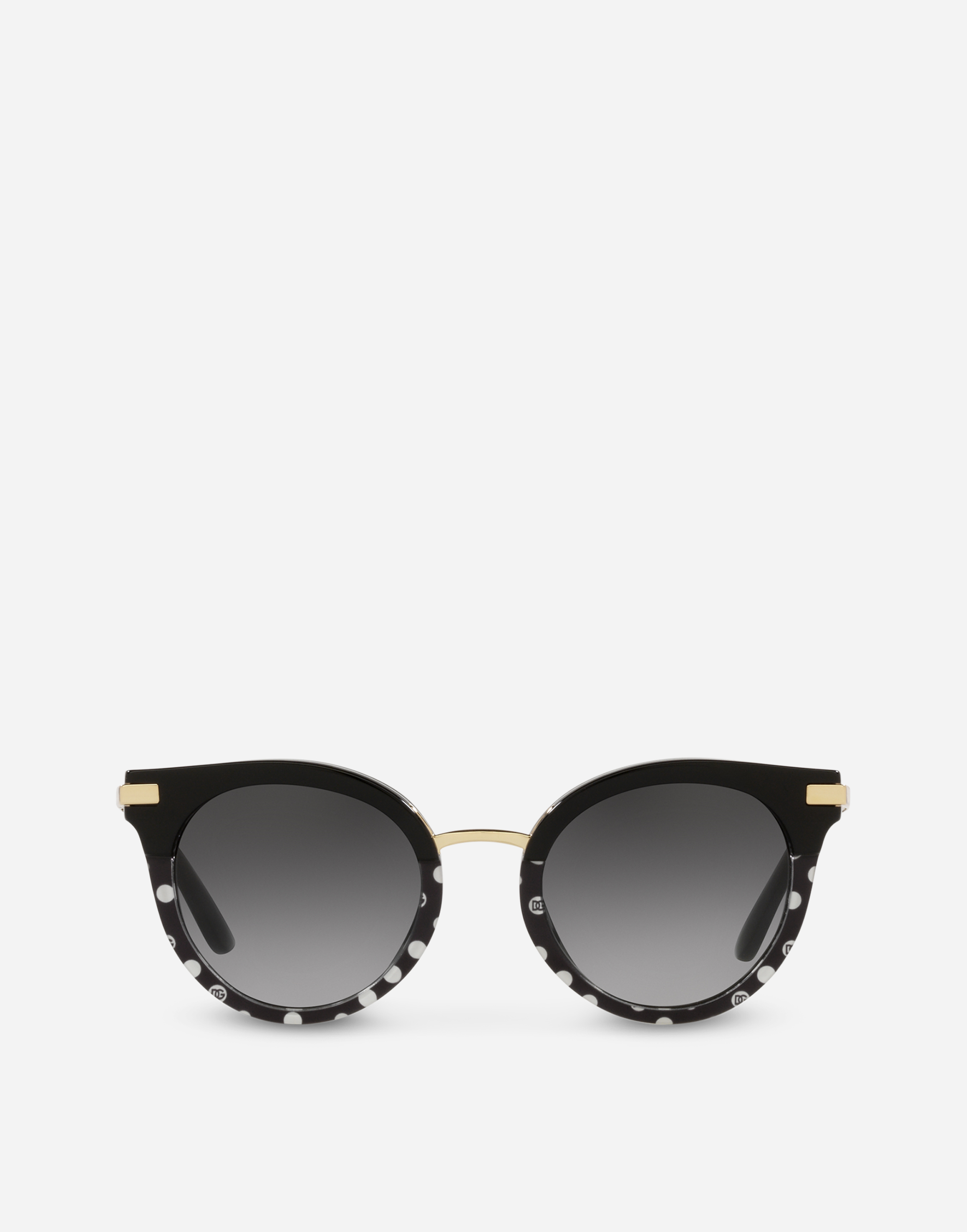 Half print sunglasses in Pois print