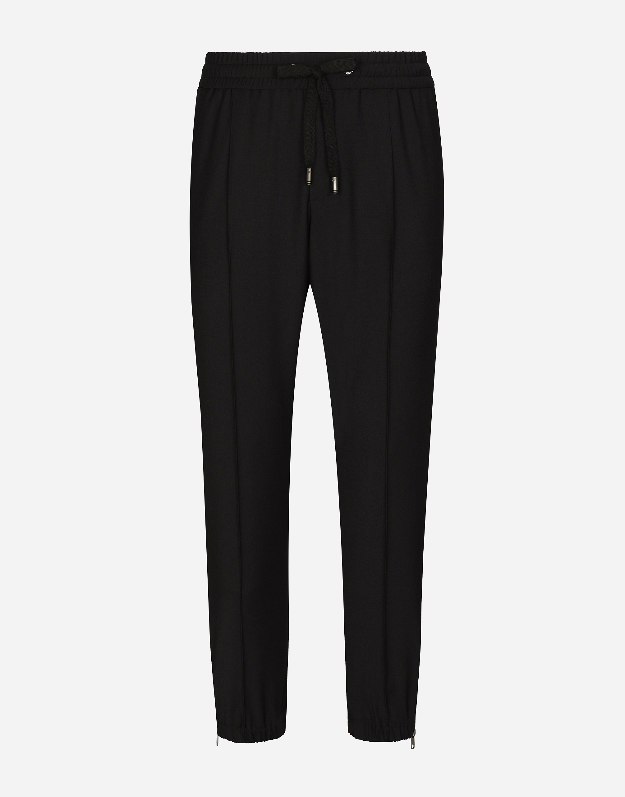 Stretch technical jersey jogging pants in Black