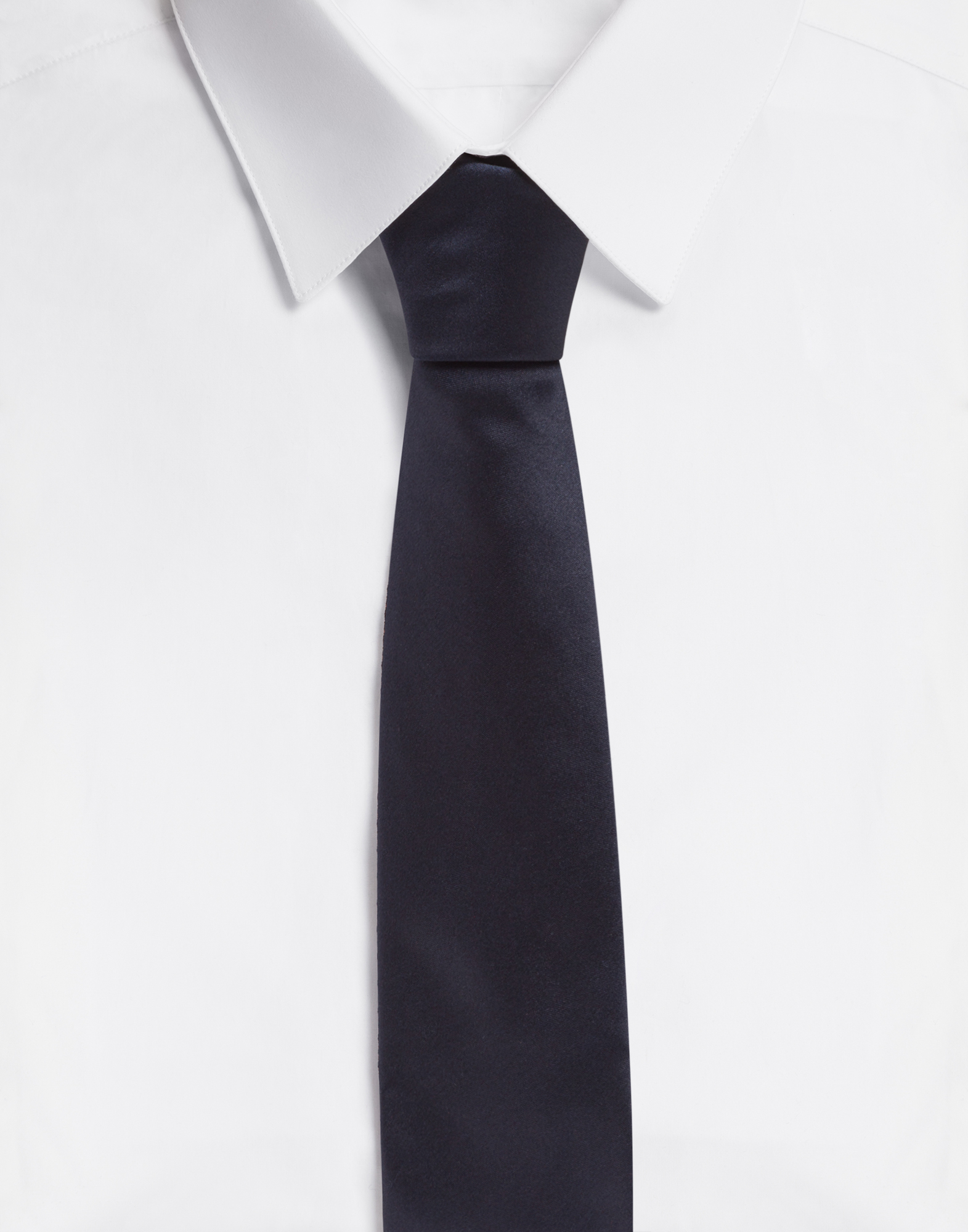 6cm blade tie in silk in Blue