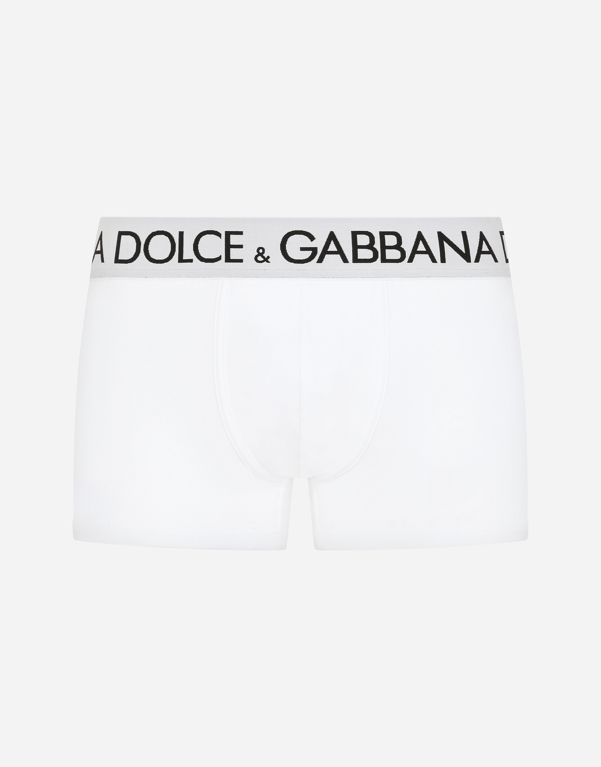 Two-way-stretch cotton jersey regular-fit boxers in White