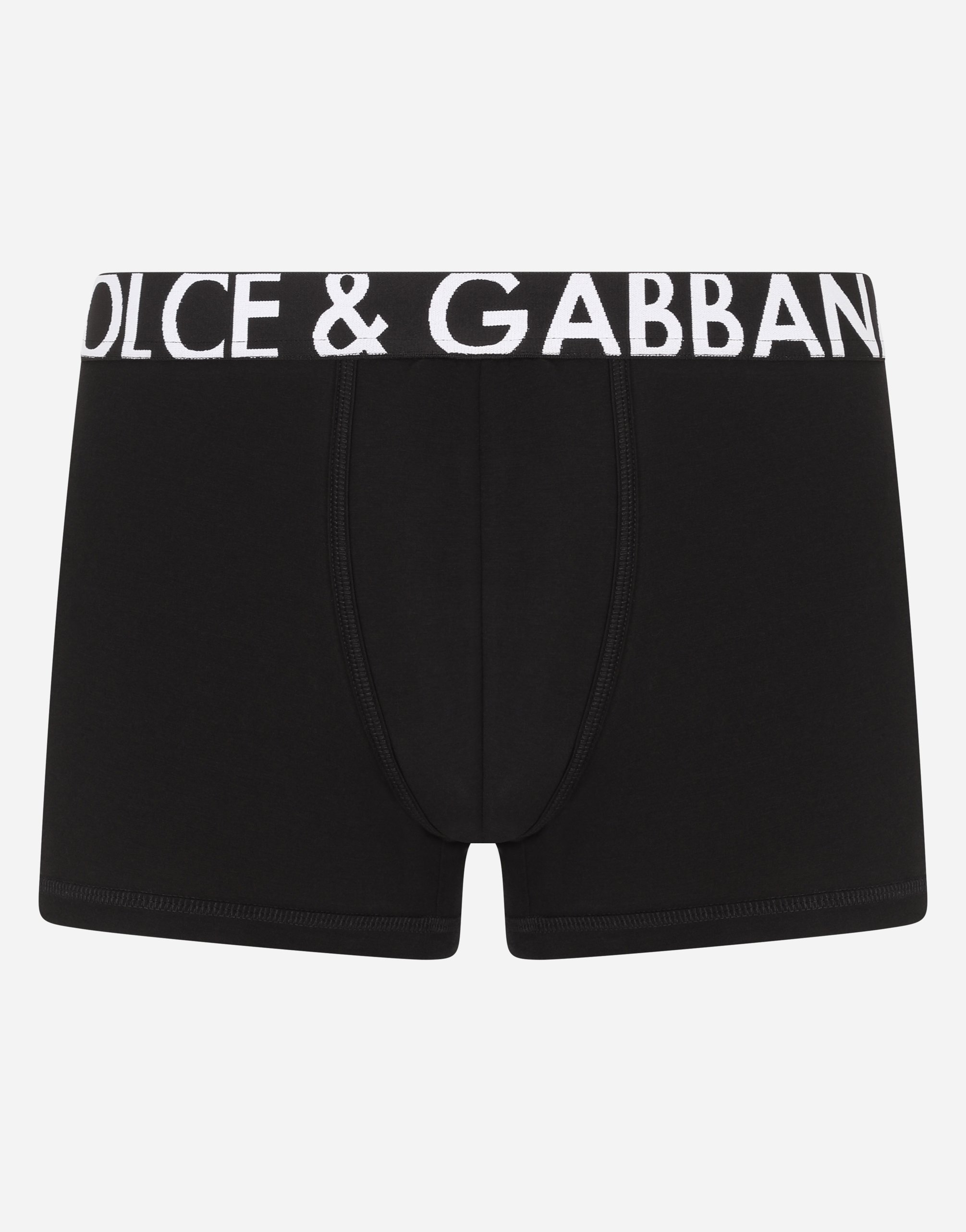 Two-way-stretch jersey boxers in Black