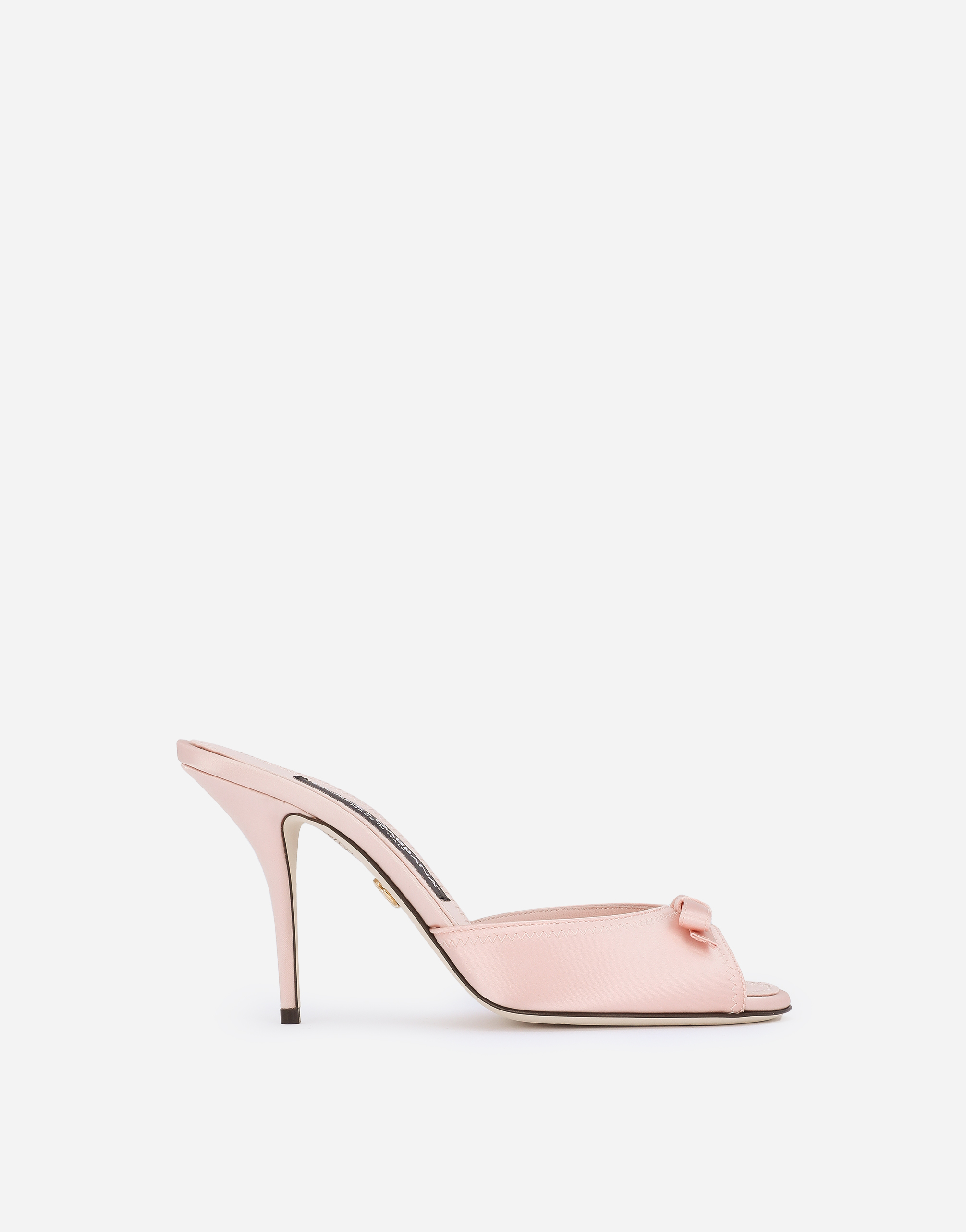 Satin mules in Pink