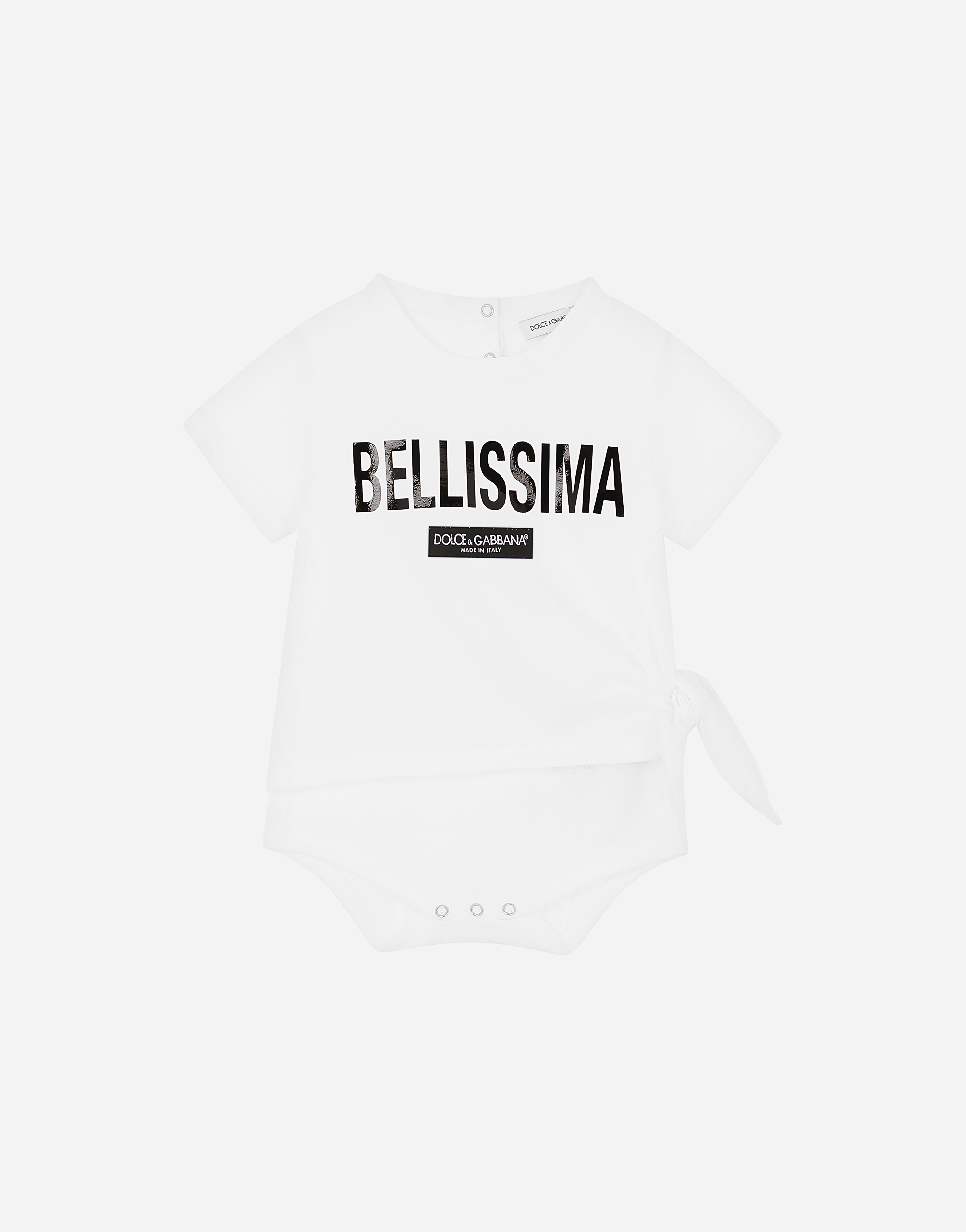 Bellissima-print jersey babygrow in White