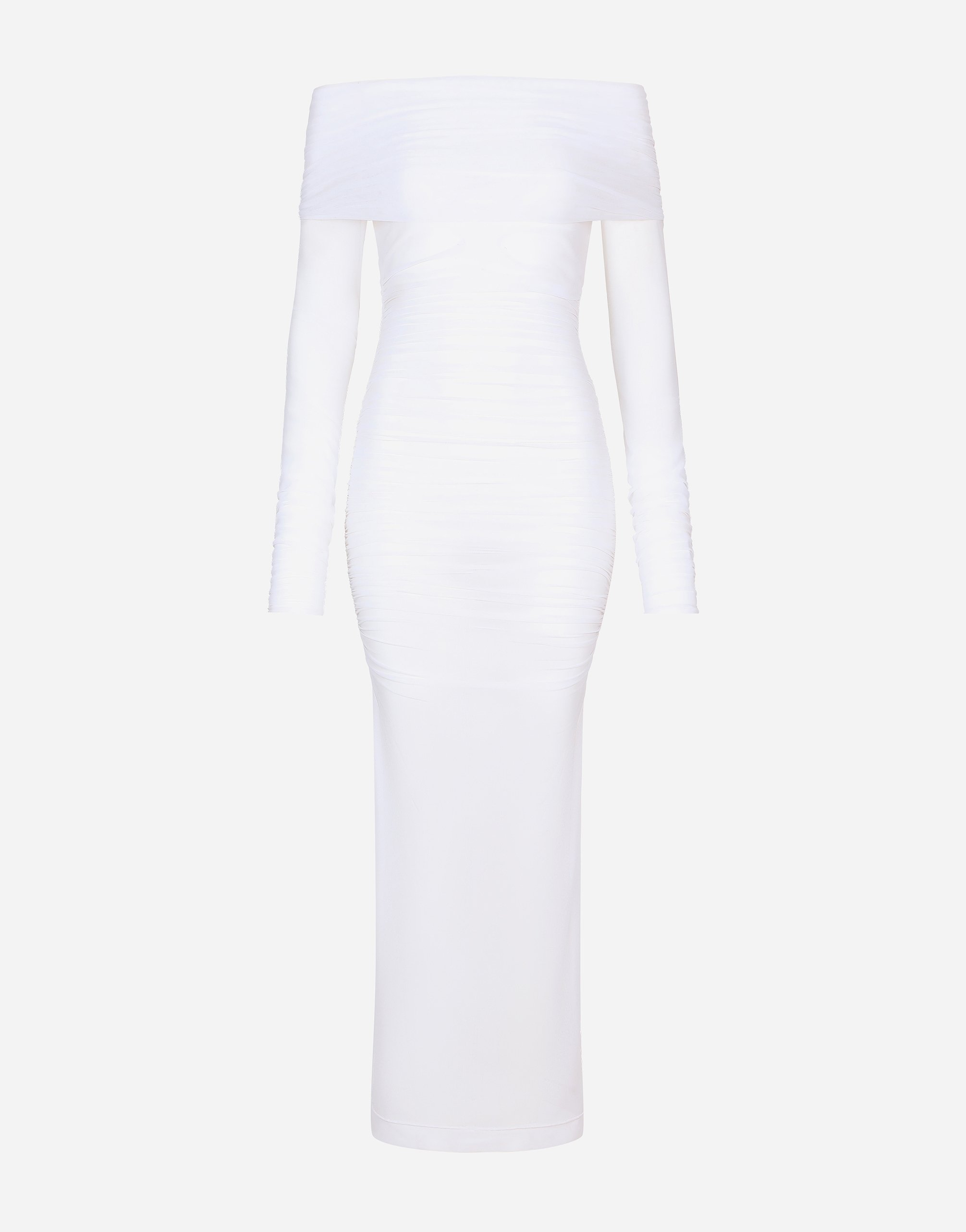 Dolce & Gabbana Tulle Calf-length Dress In White