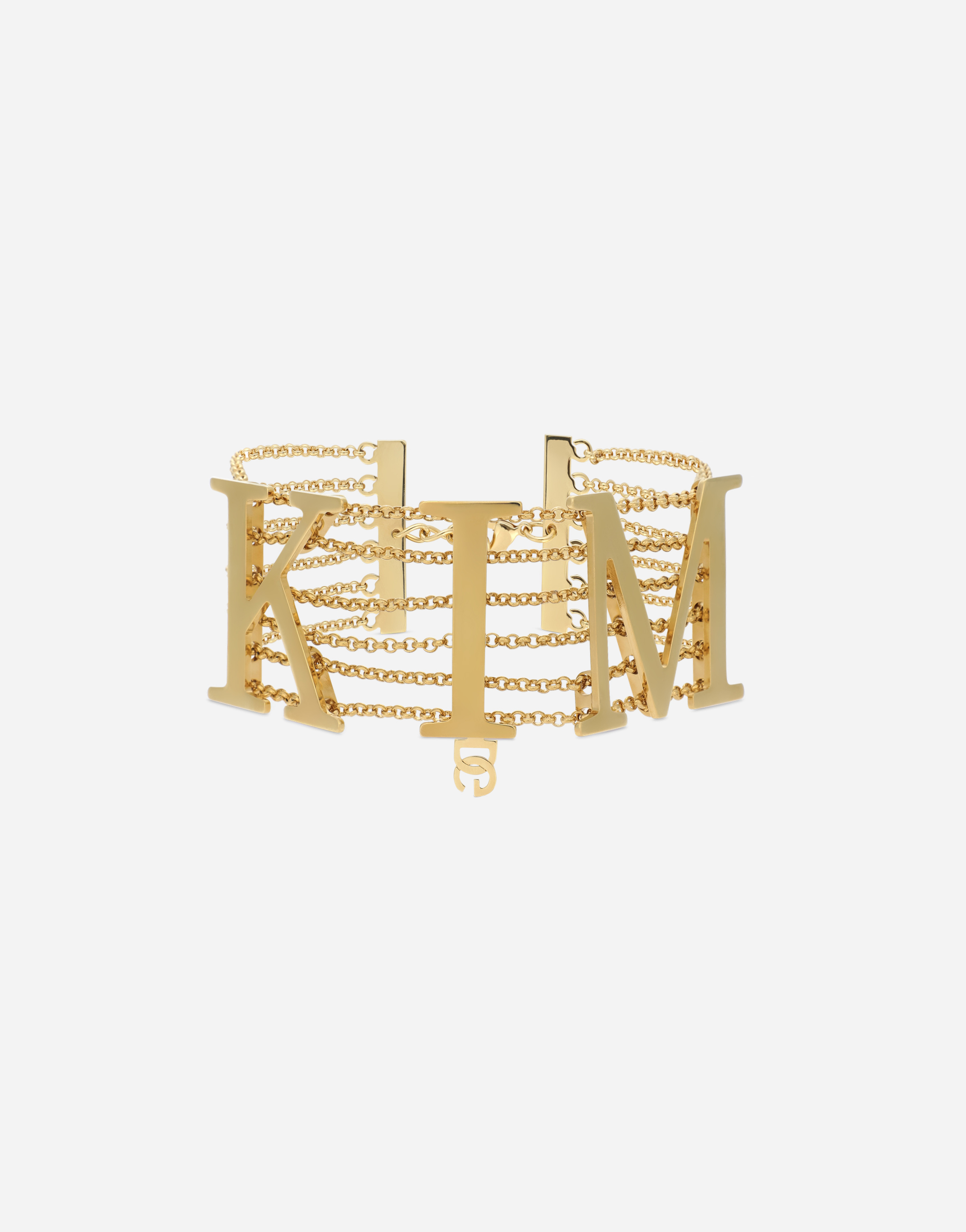 KIM DOLCE&GABBANA Semi-rigid “KIM” multi-chain choker in Gold