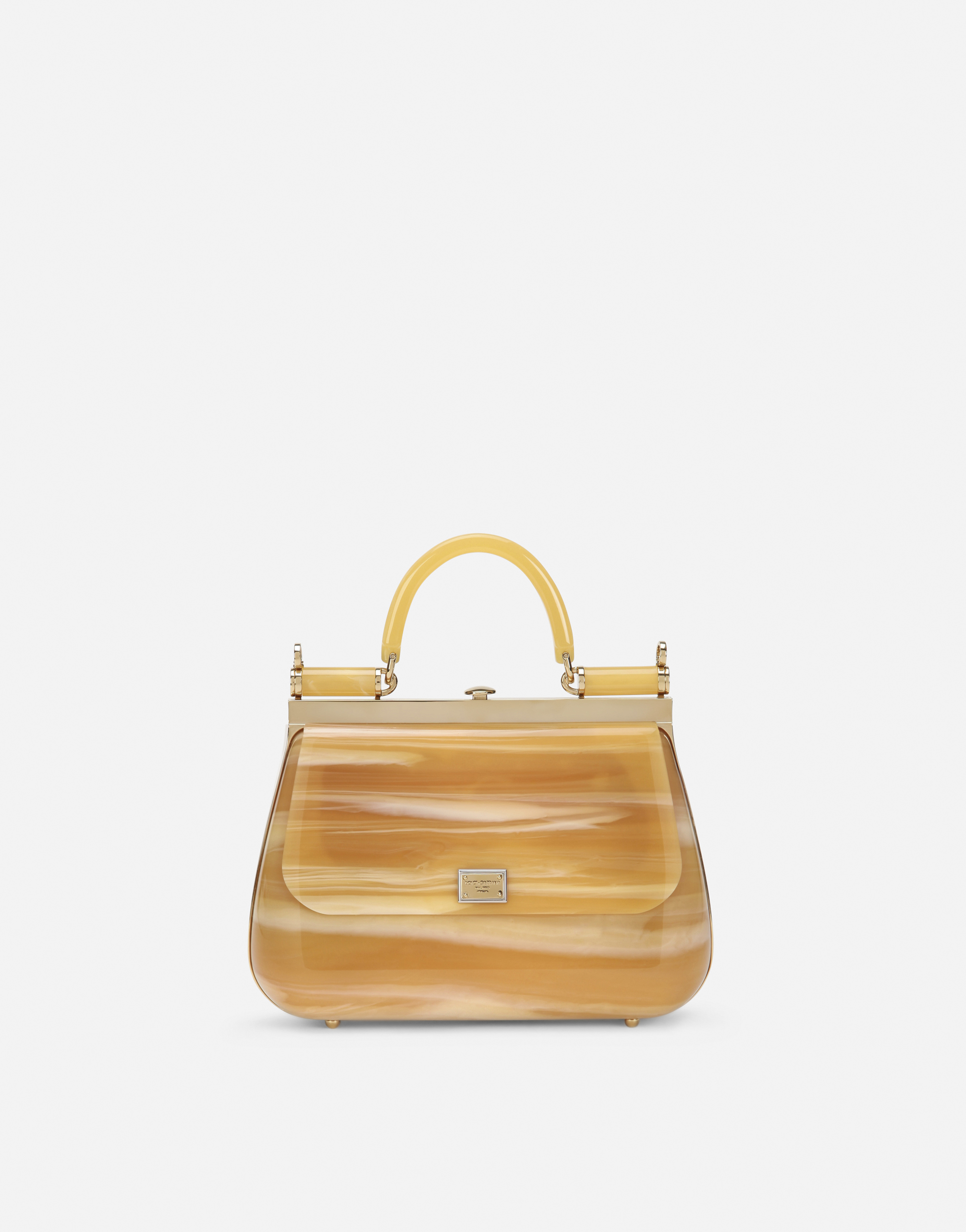 Sicily box bag in acrylic glass in Amber