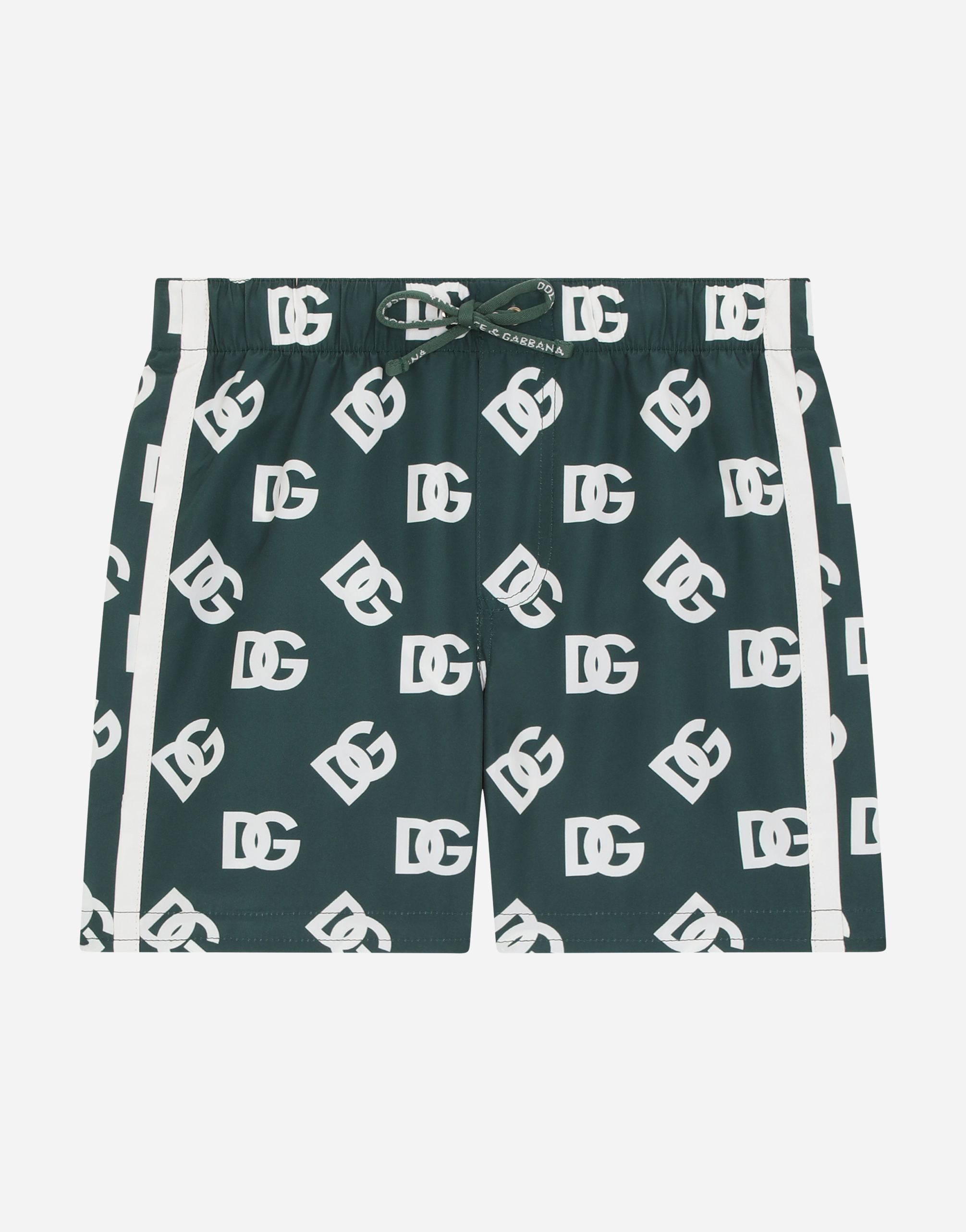 Nylon swim trunks with DG logo print in Multicolor