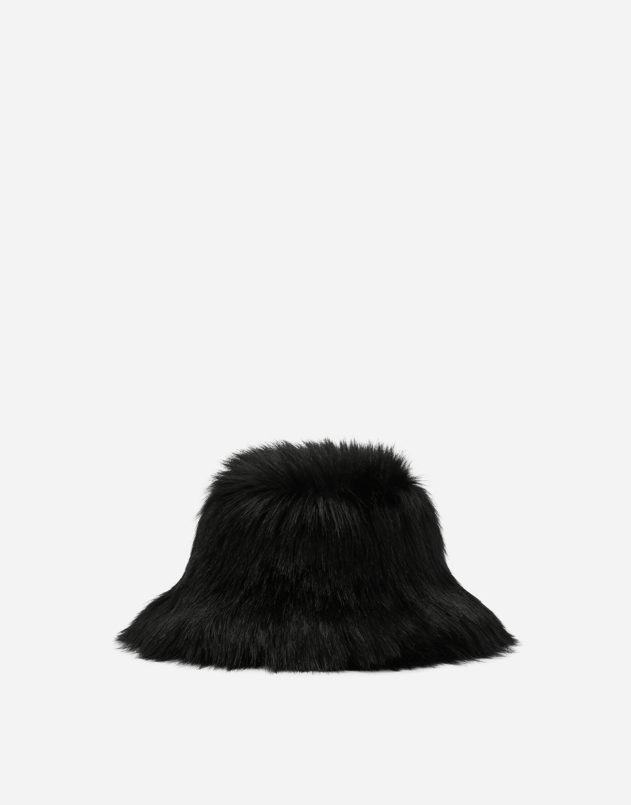 Faux fur hat in Black