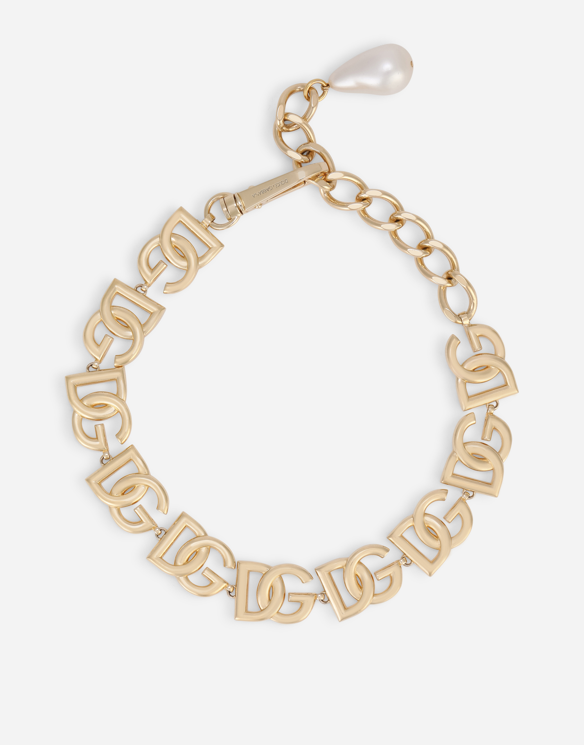 Link choker with DG logo in Gold