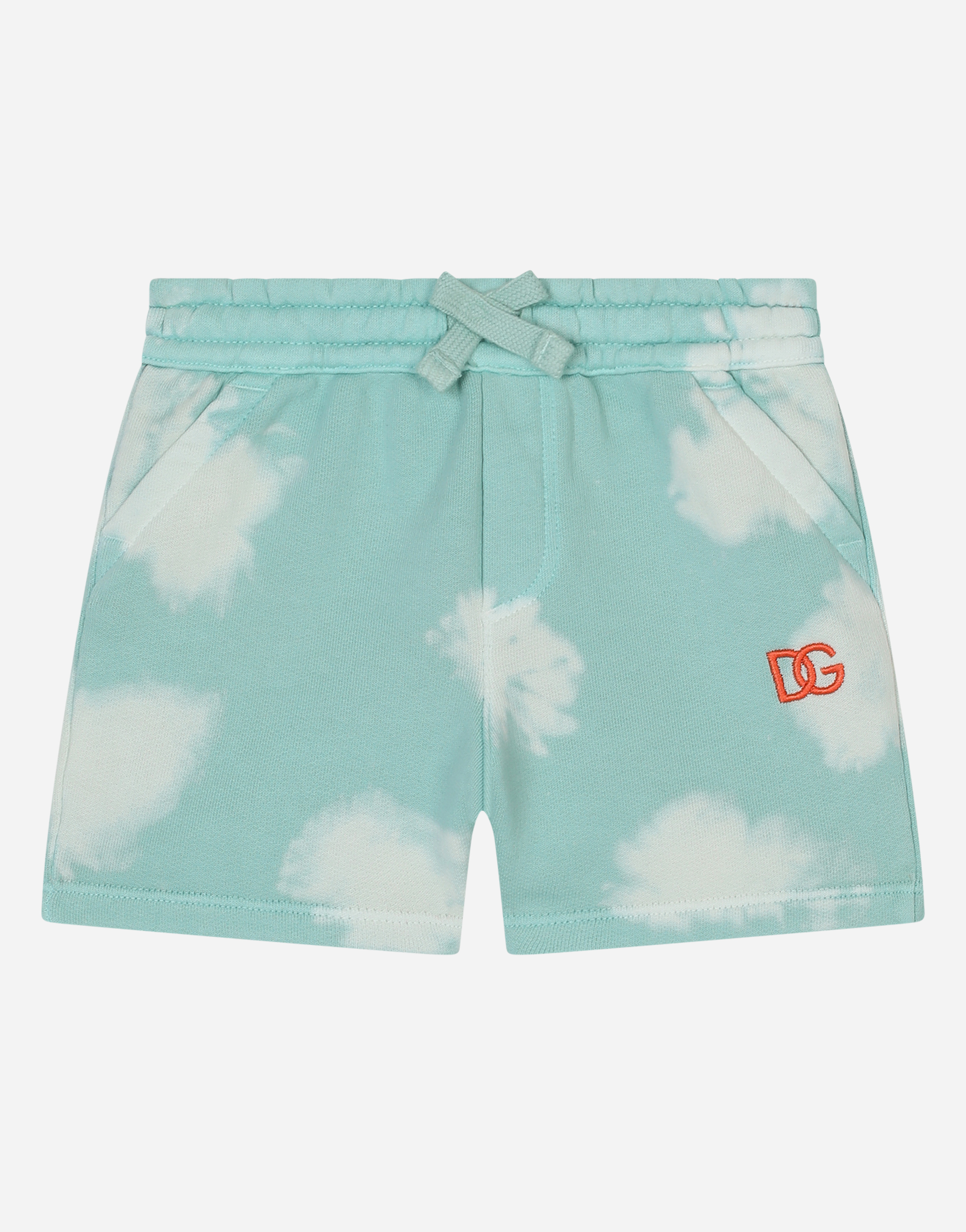 DOLCE & GABBANA JERSEY JOGGING SHORTS WITH CLOUD PRINT