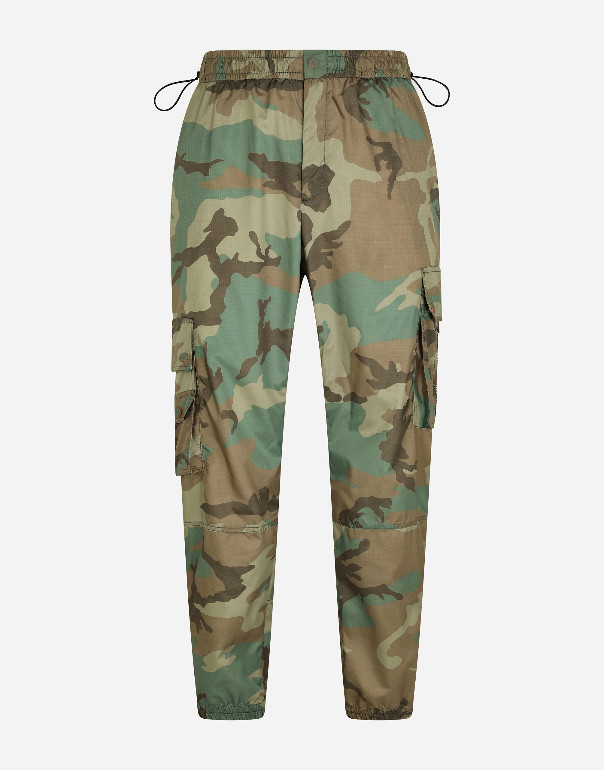 Nylon cargo pants with camouflage print in Multicolor