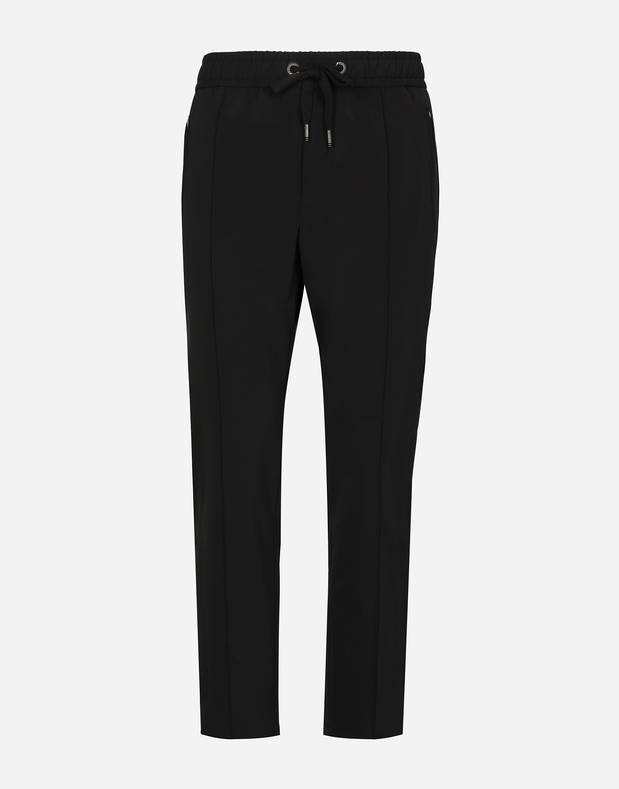 Stretch technical fabric jogging pants in Black