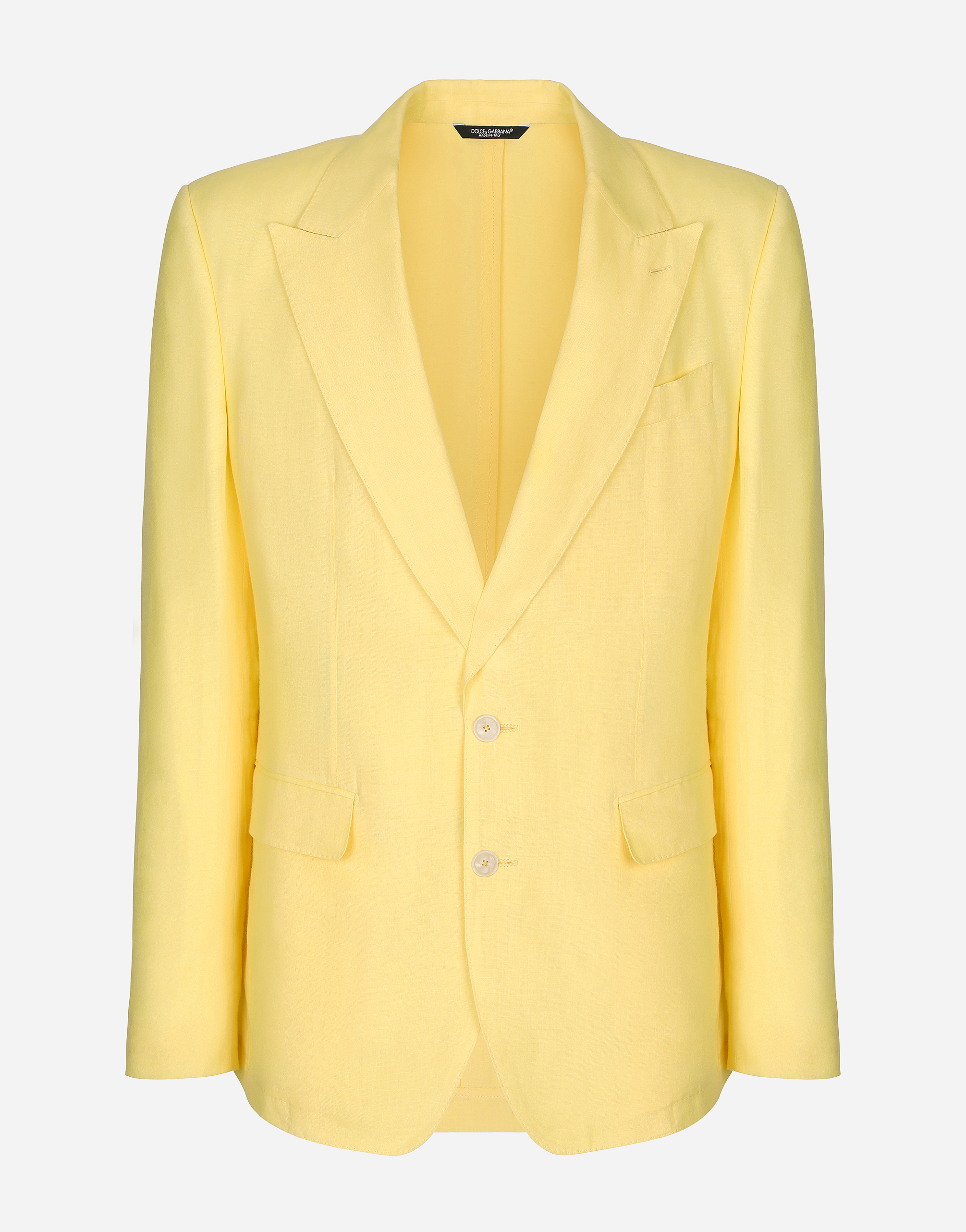 Linen Sicilia-fit jacket in Yellow
