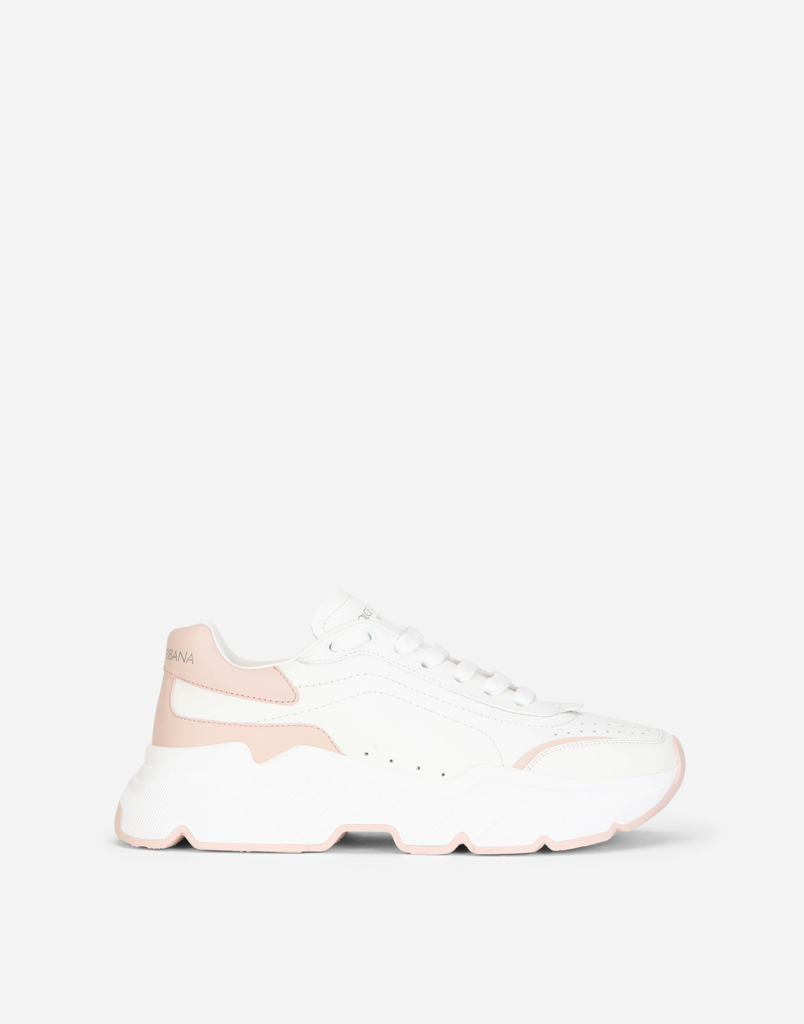 Calfskin nappa Daymaster sneakers in White/Pink
