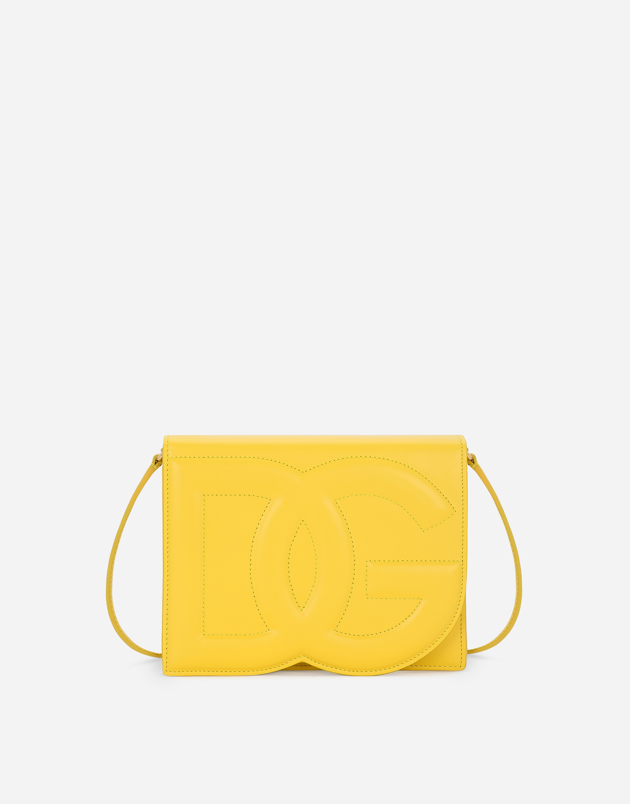 Calfskin DG Logo Bag crossbody bag in Yellow