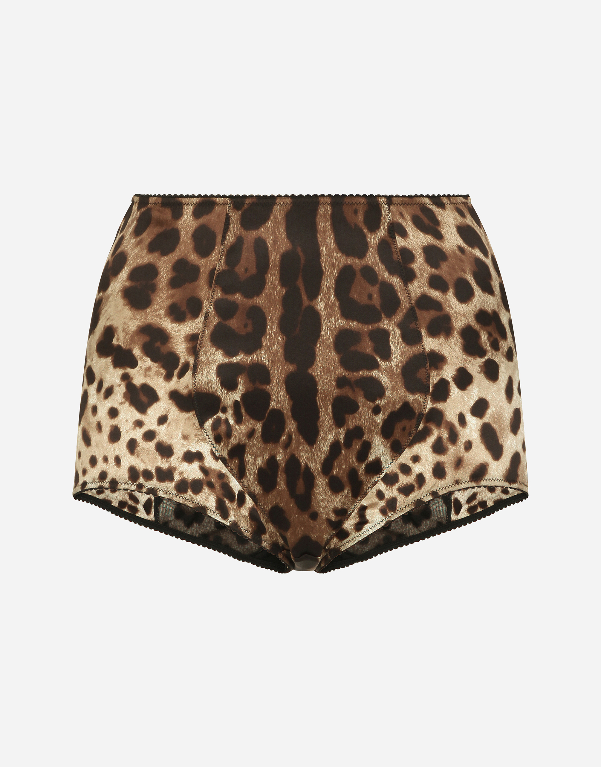 Satin culottes with leopard print in Multicolor