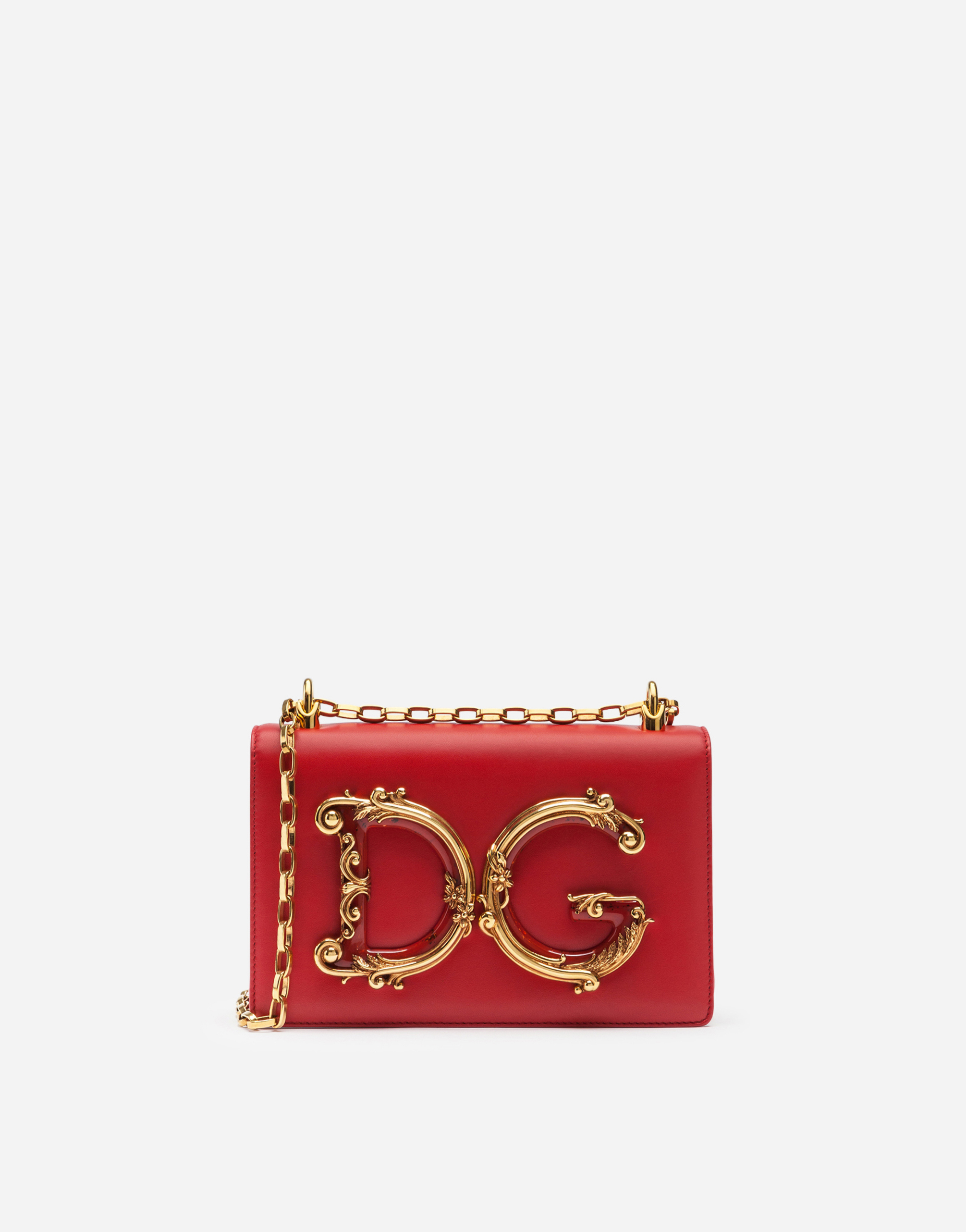 Nappa leather DG Girls shoulder bag in Red