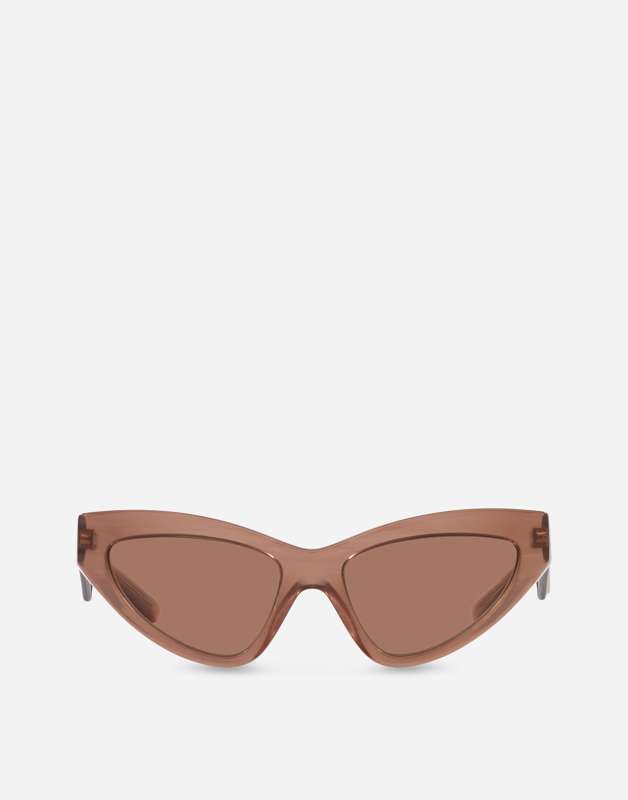 DG Crossed Sunglasses in Fleur caramel