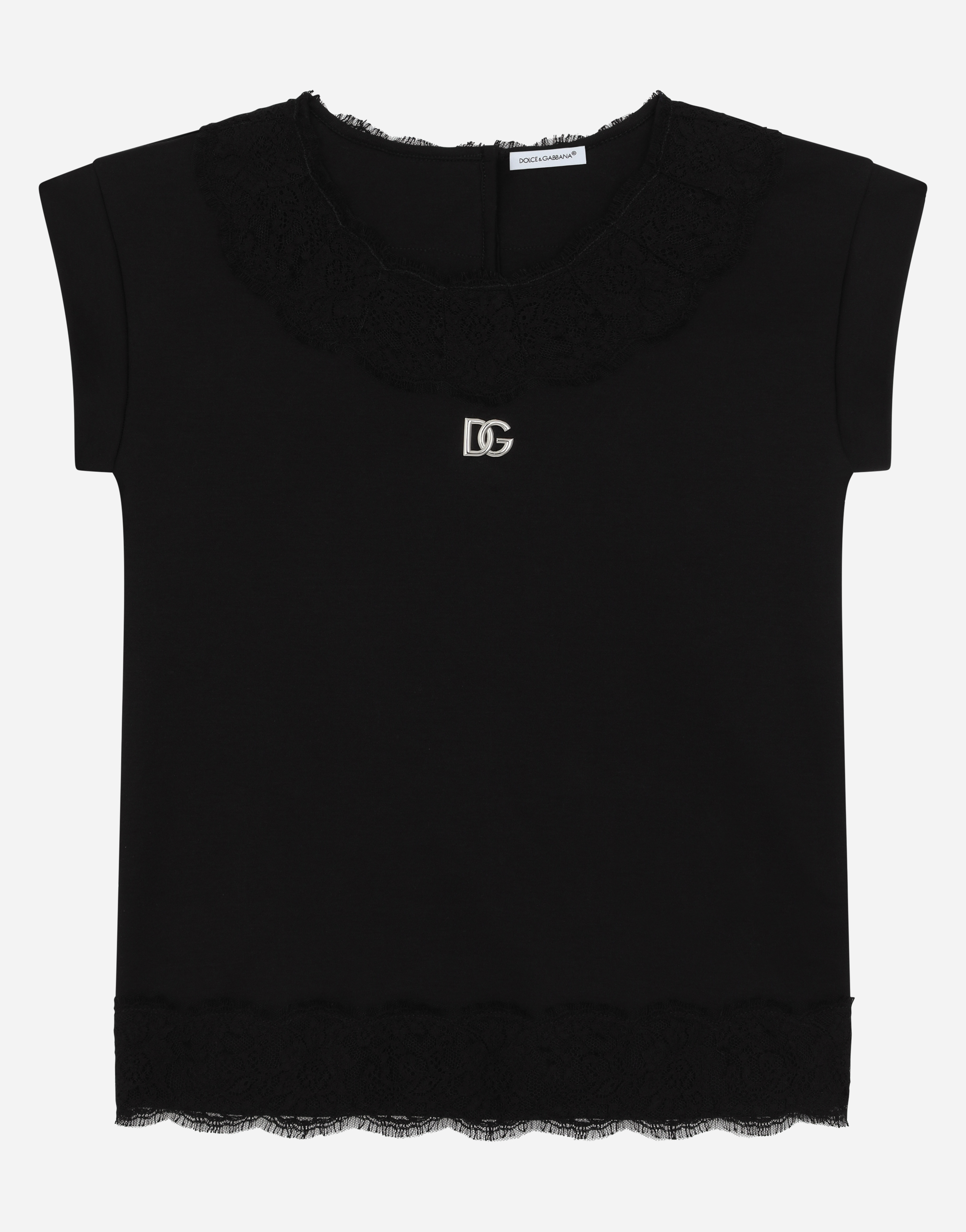 Short interlock dress with DG logo in Black