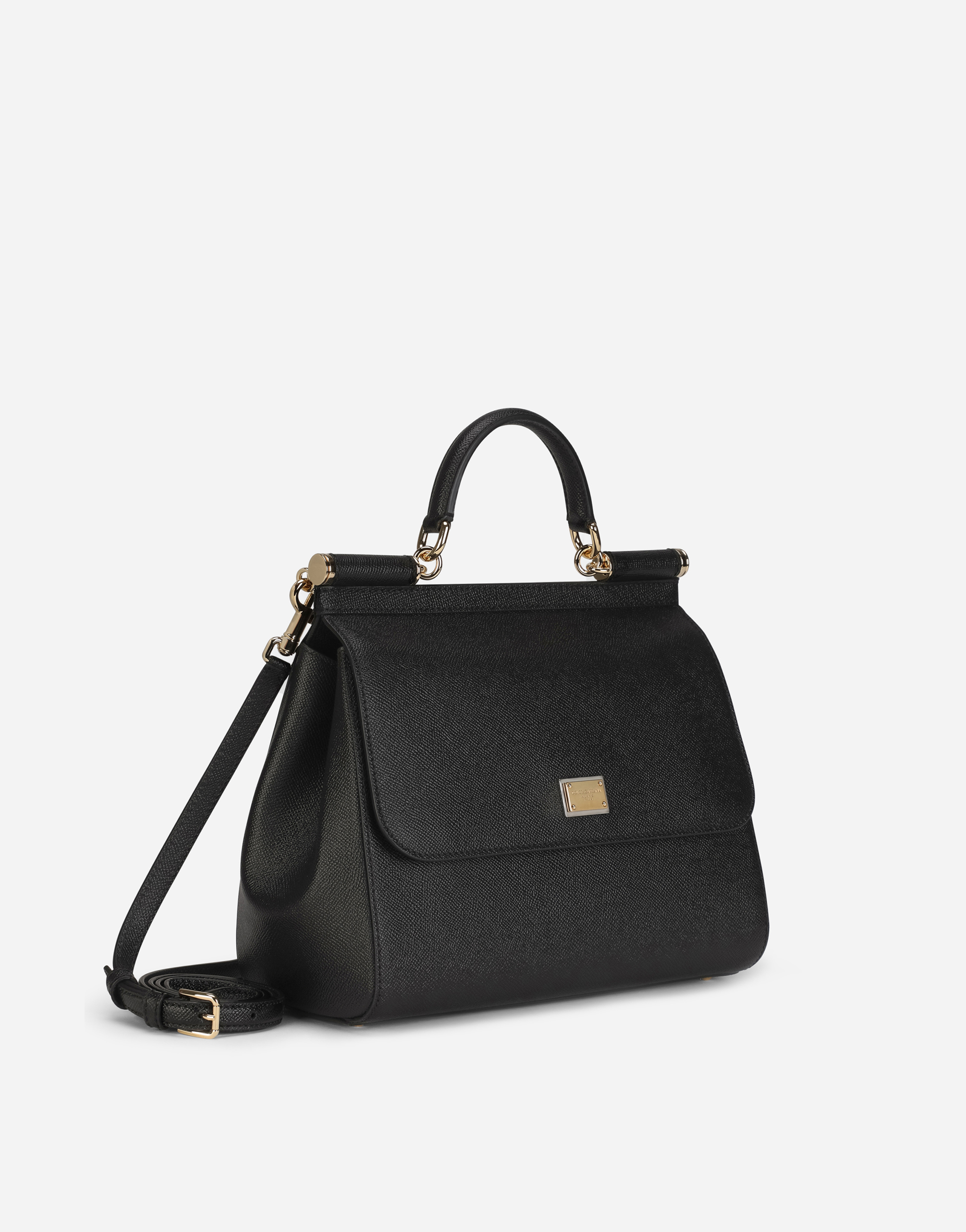 Dauphine leather regular Sicily bag in Black for Women 
