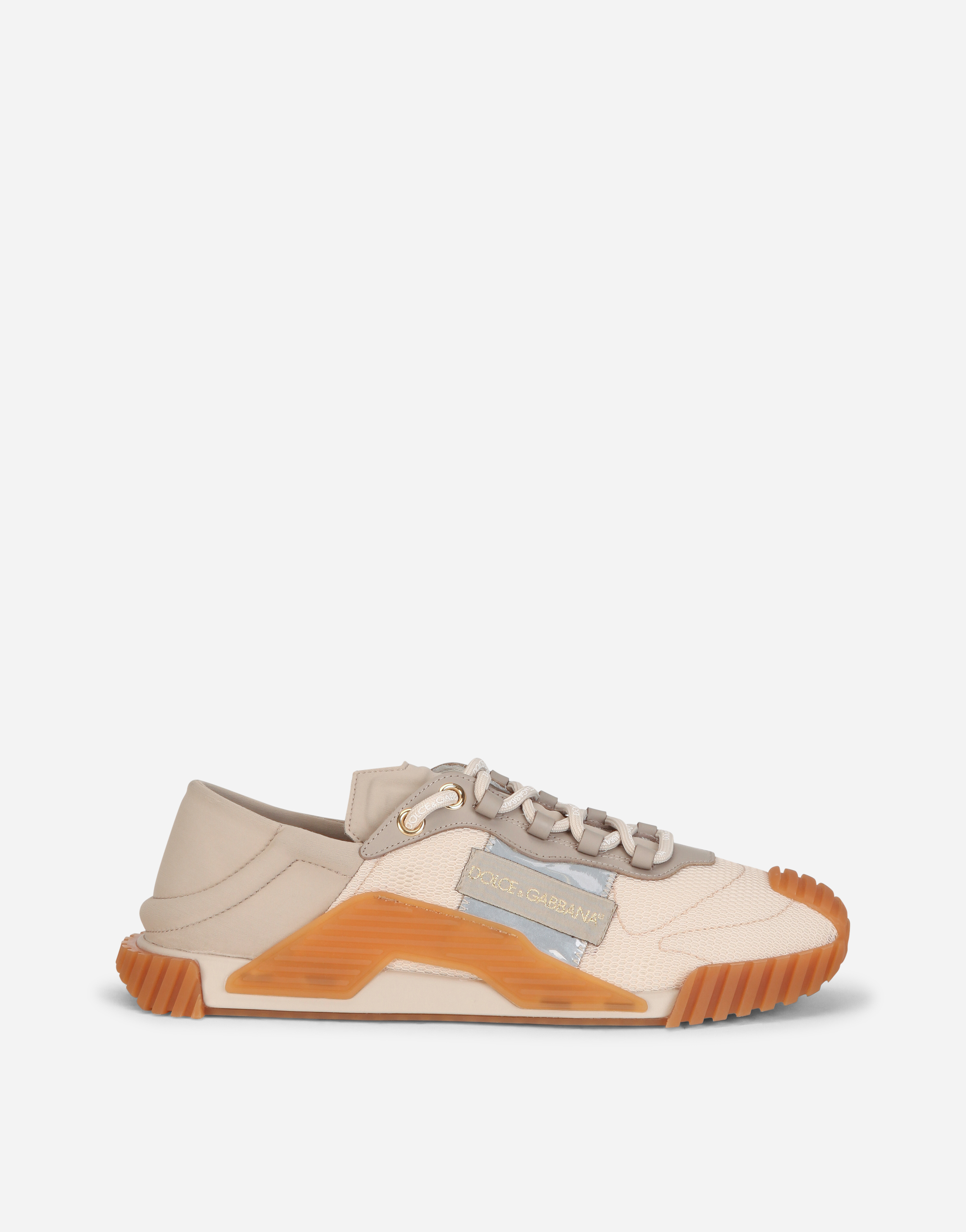 NS1 slip on sneakers in mixed materials in Beige