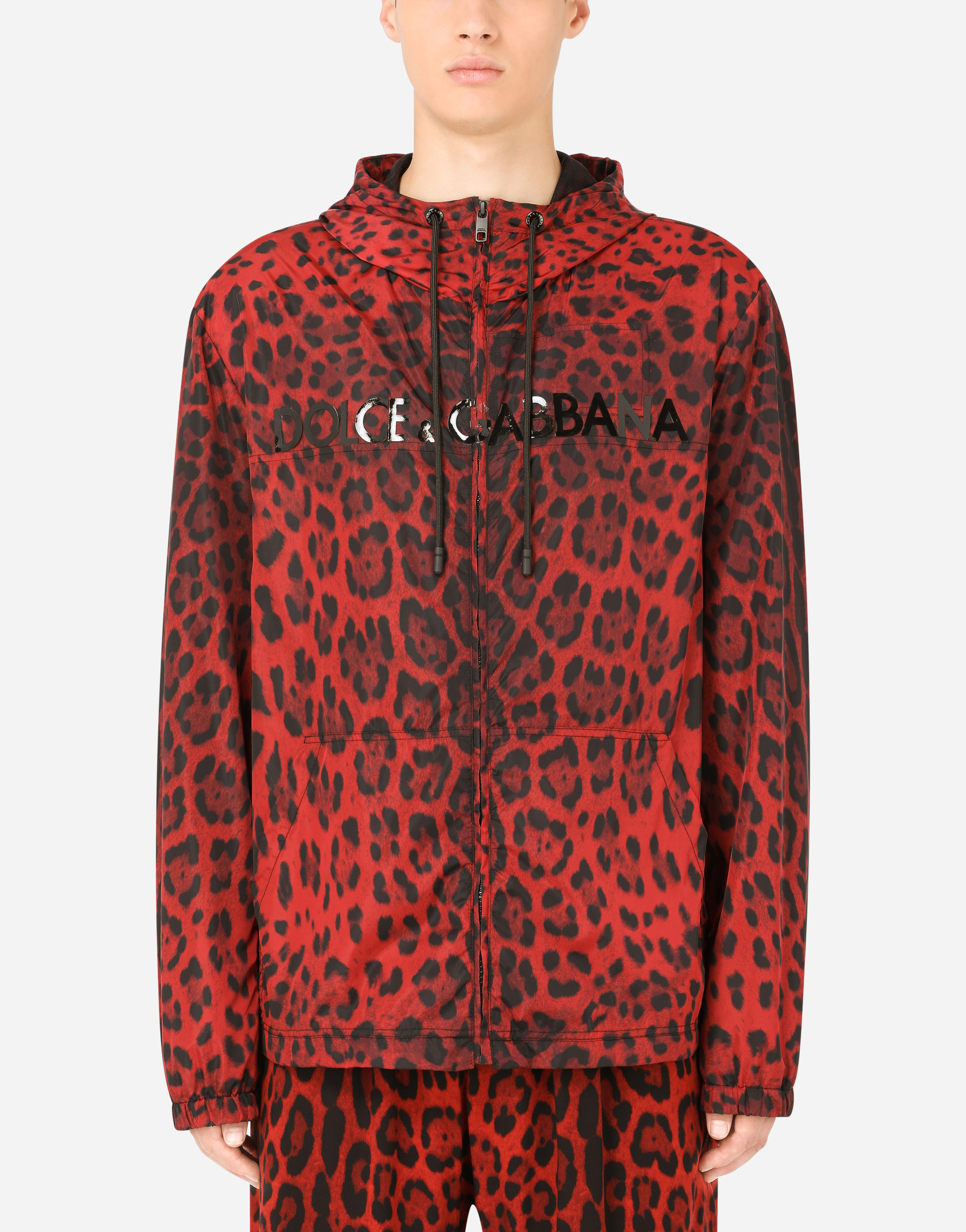 Leopard-print nylon jacket in Multicolor