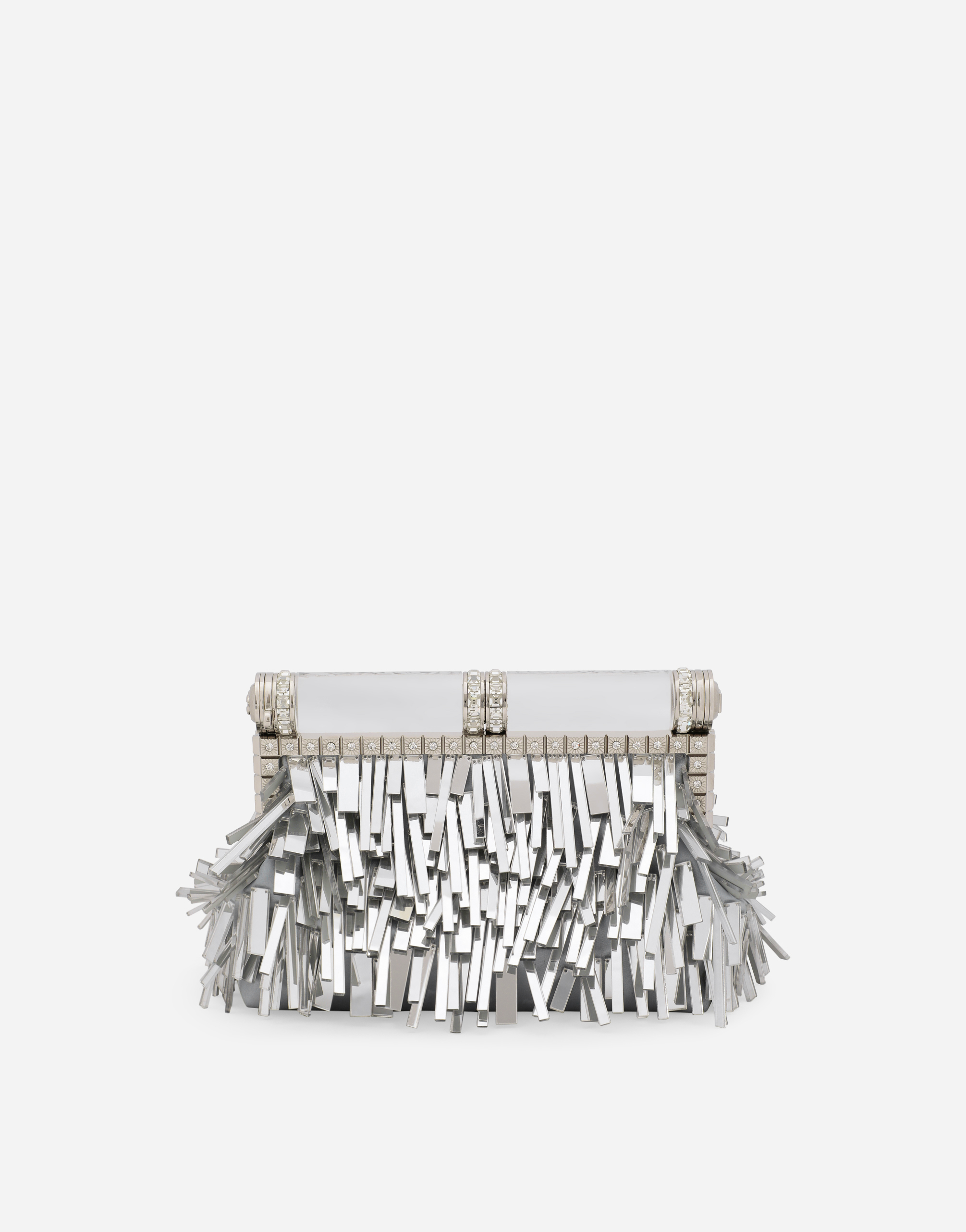 Mordore nappa bag with fringing in Silver