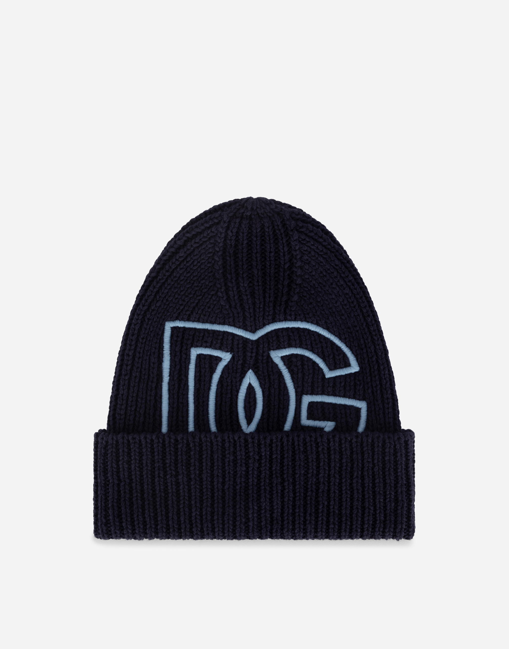 Knit cotton hat with DG patch in Multicolor