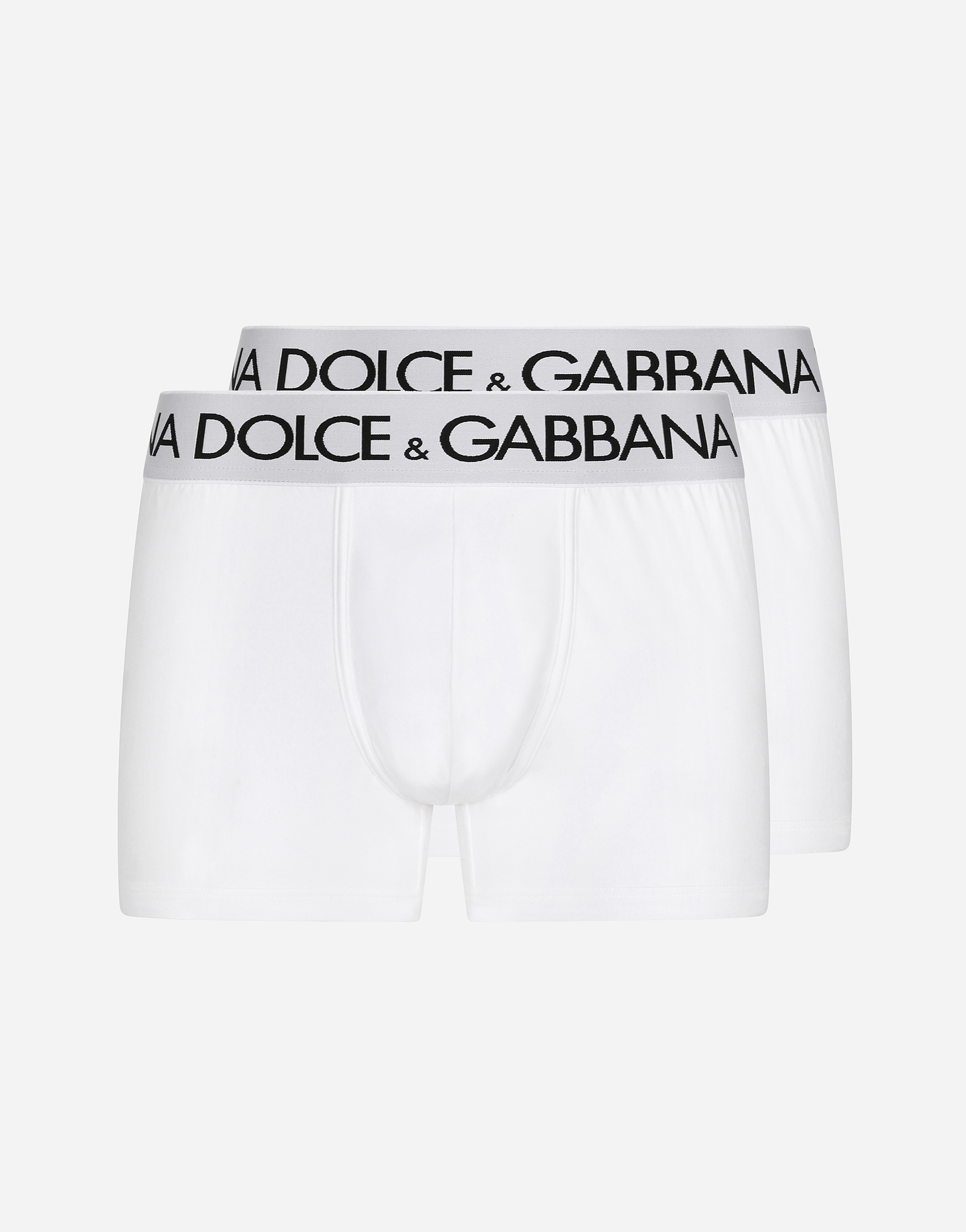 Two-pack cotton jersey boxers in White