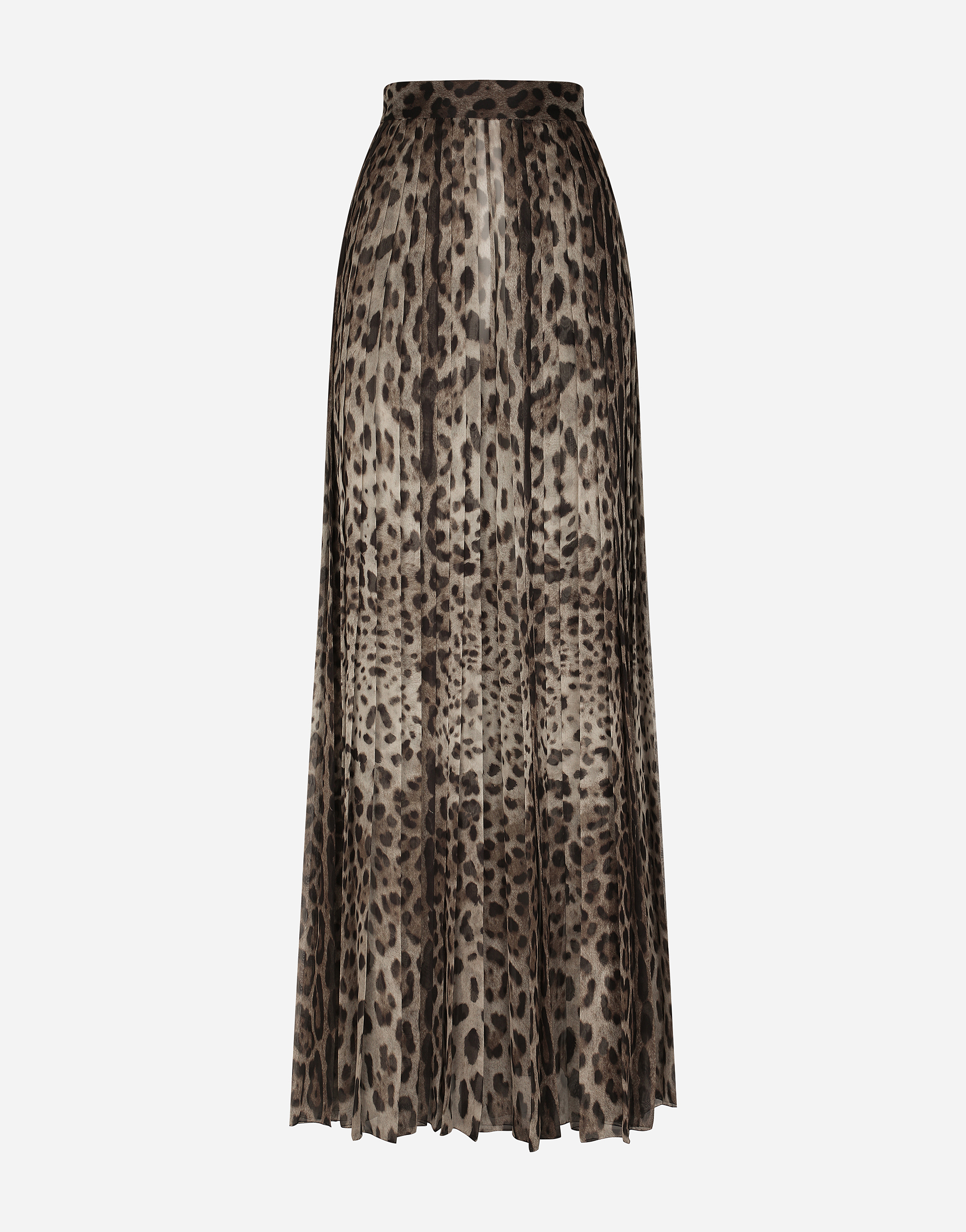Dolce & Gabbana Leopard-print Chiffon Culottes In Animal Print