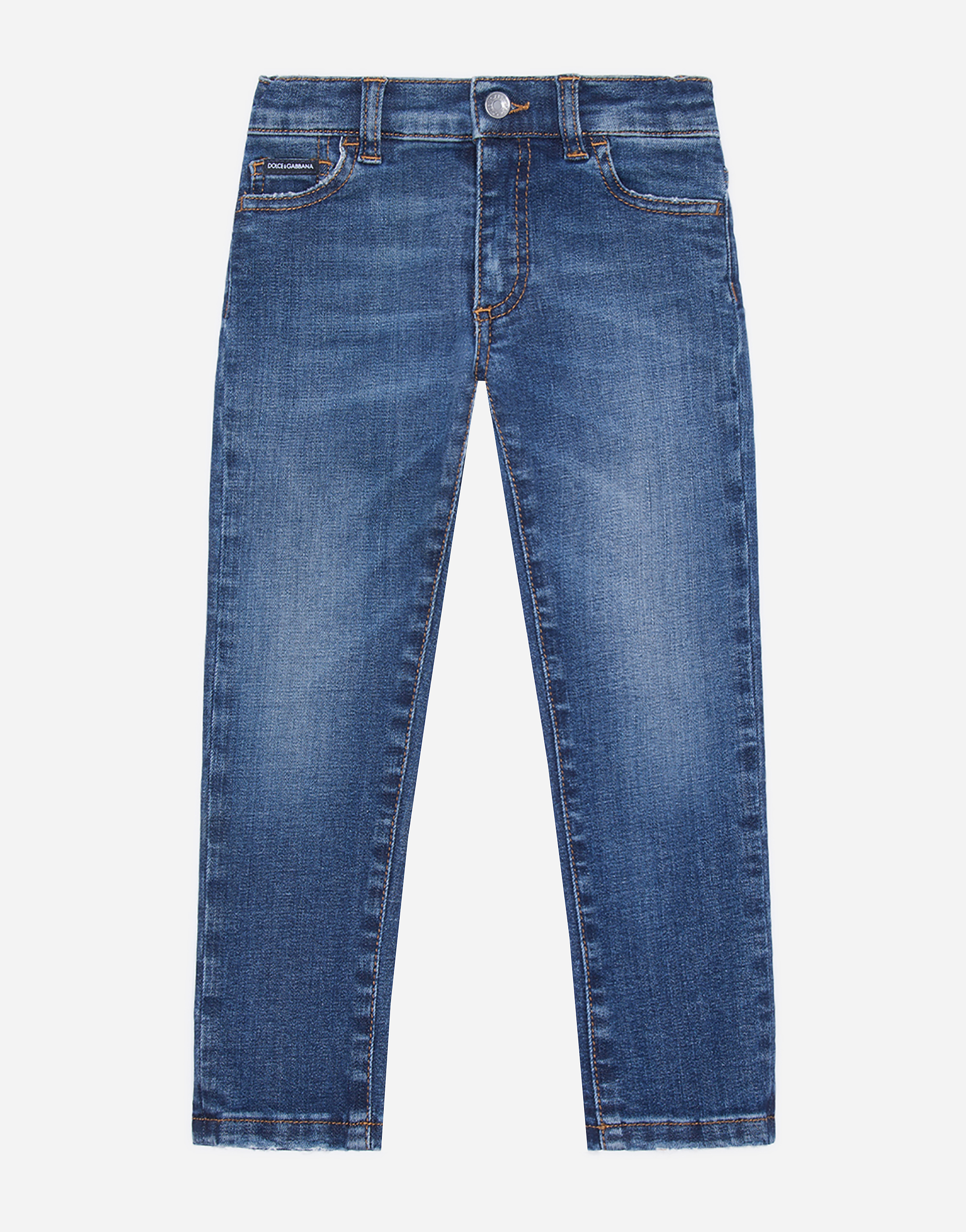 Dark blue slim-fit stretch jeans in Blue