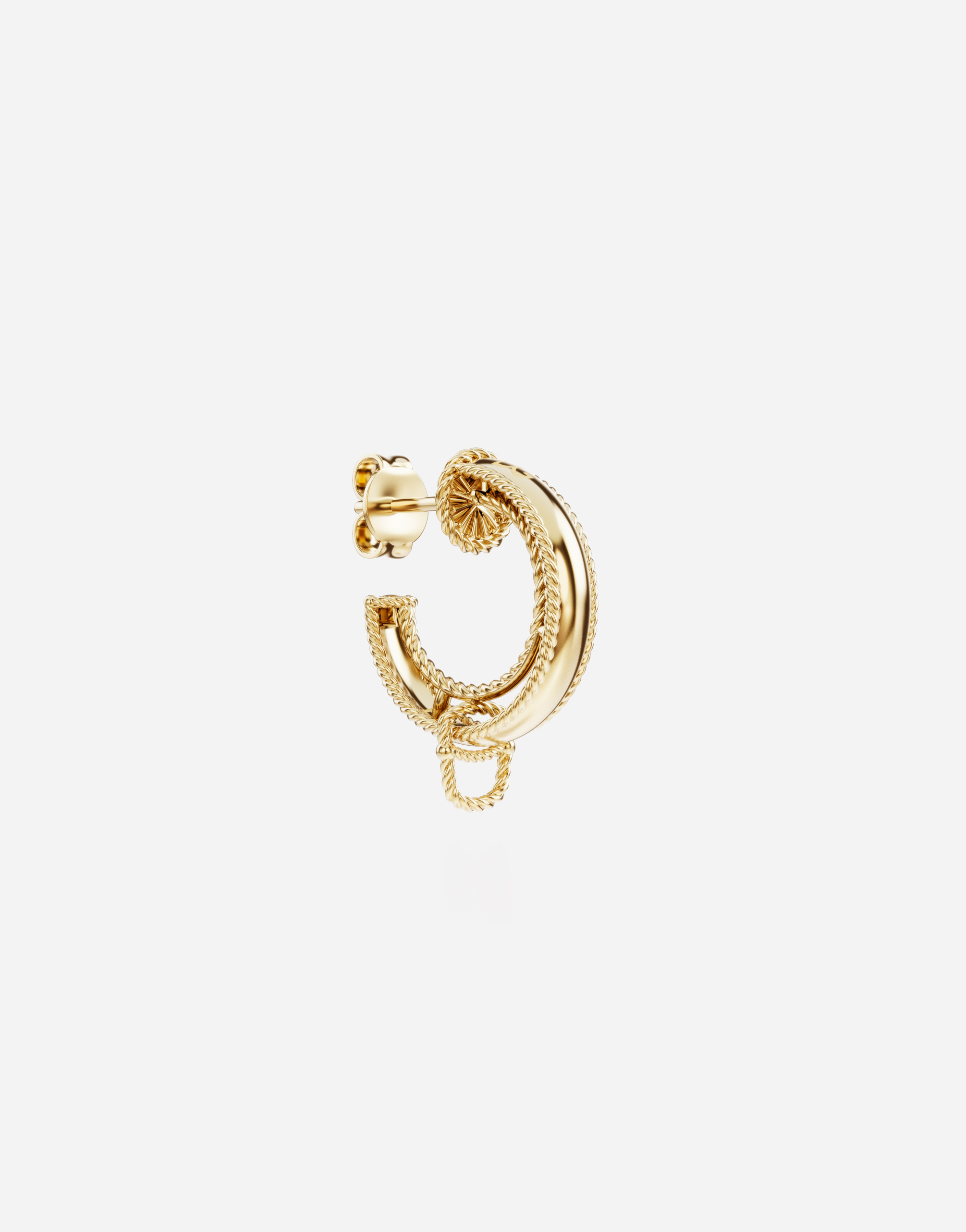 Rainbow Alphabet earring in yellow 18kt gold in Gold