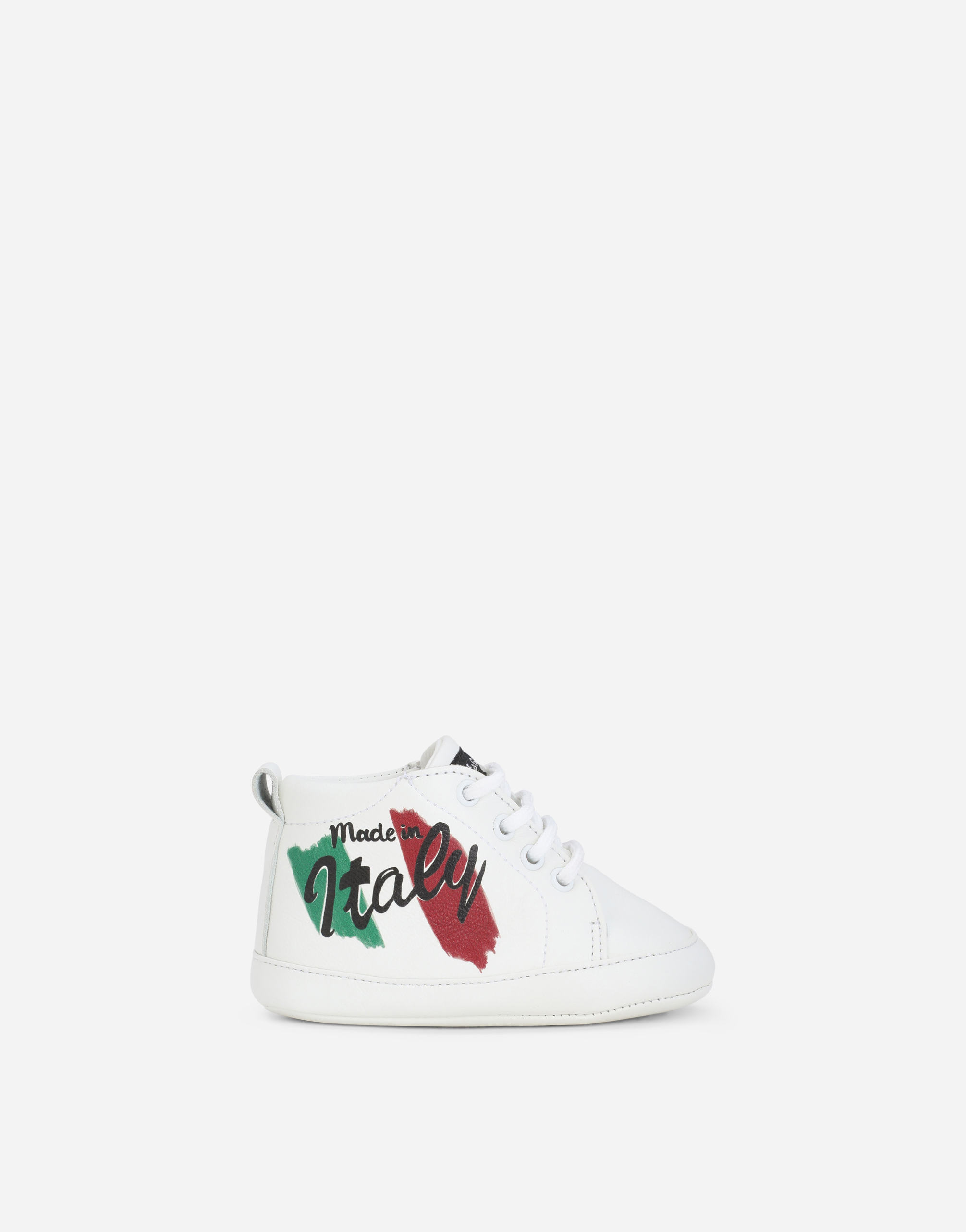Nappa leather sneakers with Made in Italy print in Multicolor