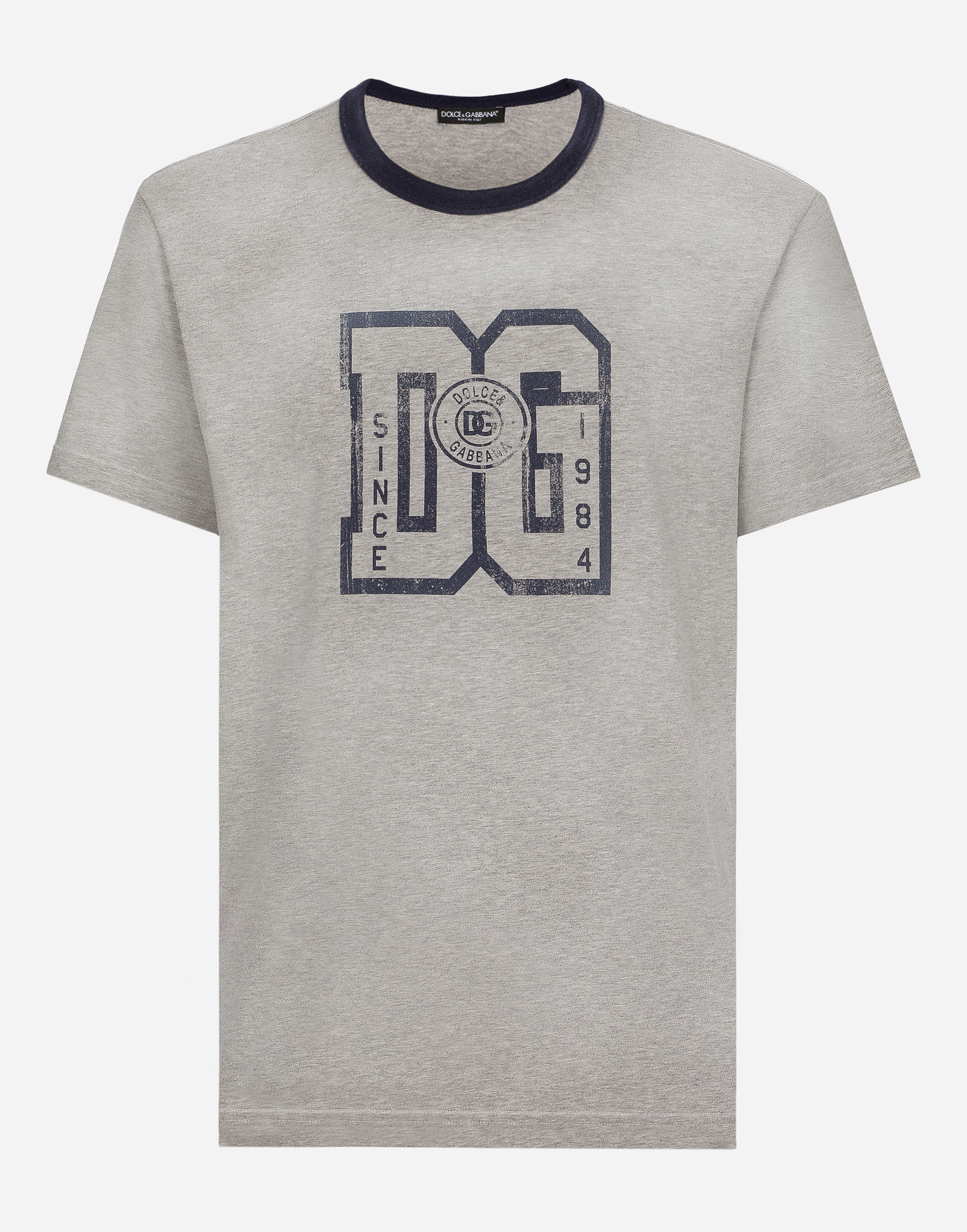 Cotton T-shirt with print in Grey