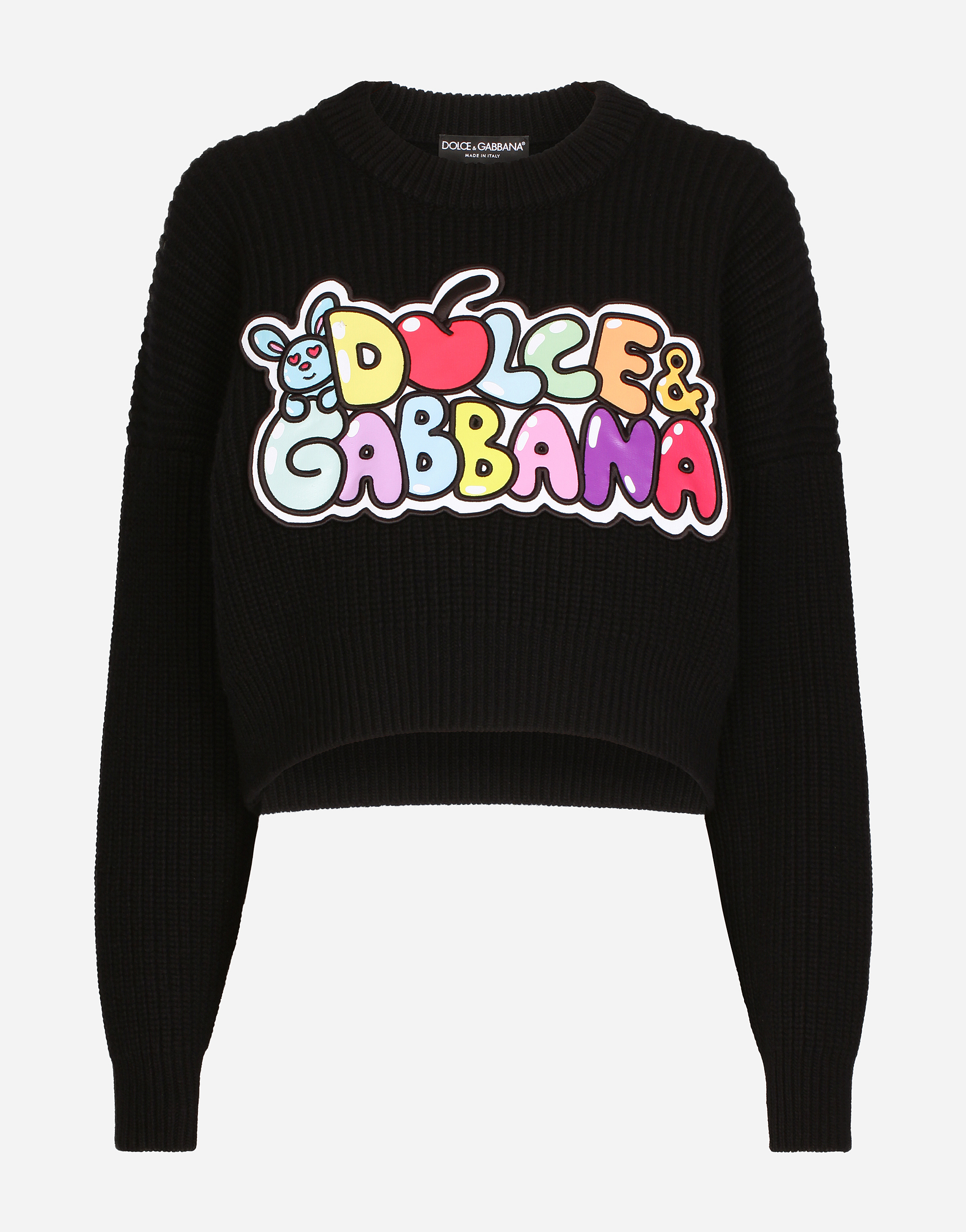 Sweater with Gianpiero D’Alessandro patch in Black