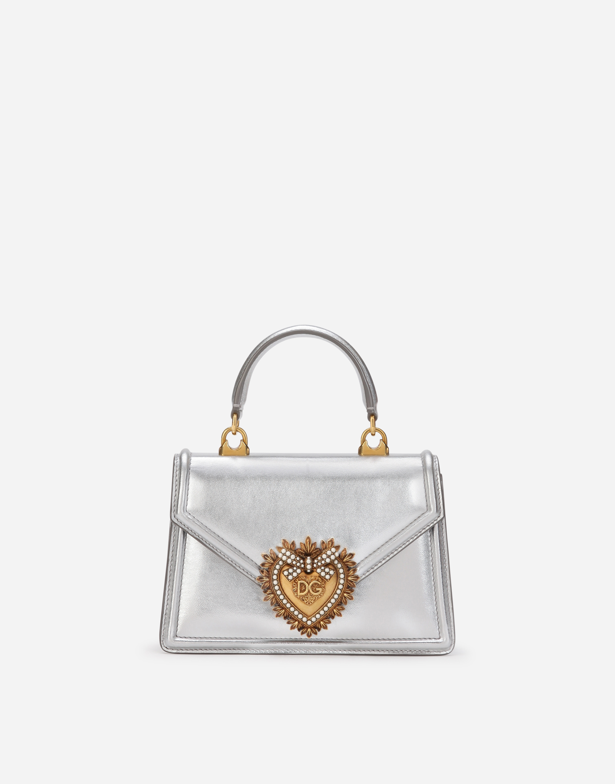 Small Devotion bag in mordore nappa leather in Silver
