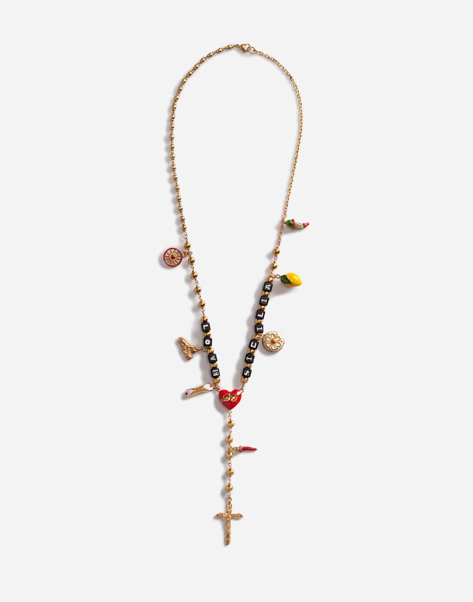 Rosary necklace in Gold