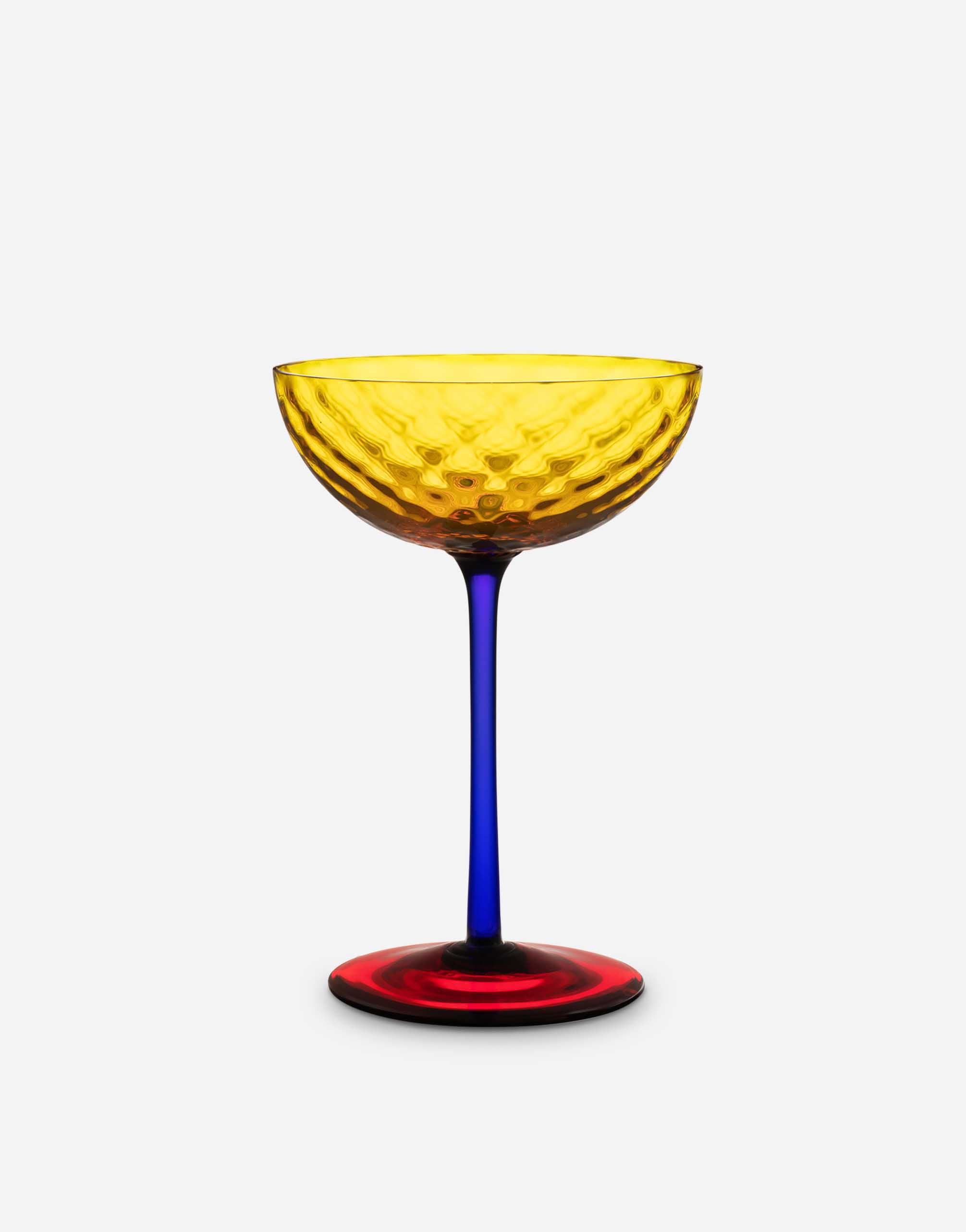 Champagne Glass in Murano Glass in Multicolor