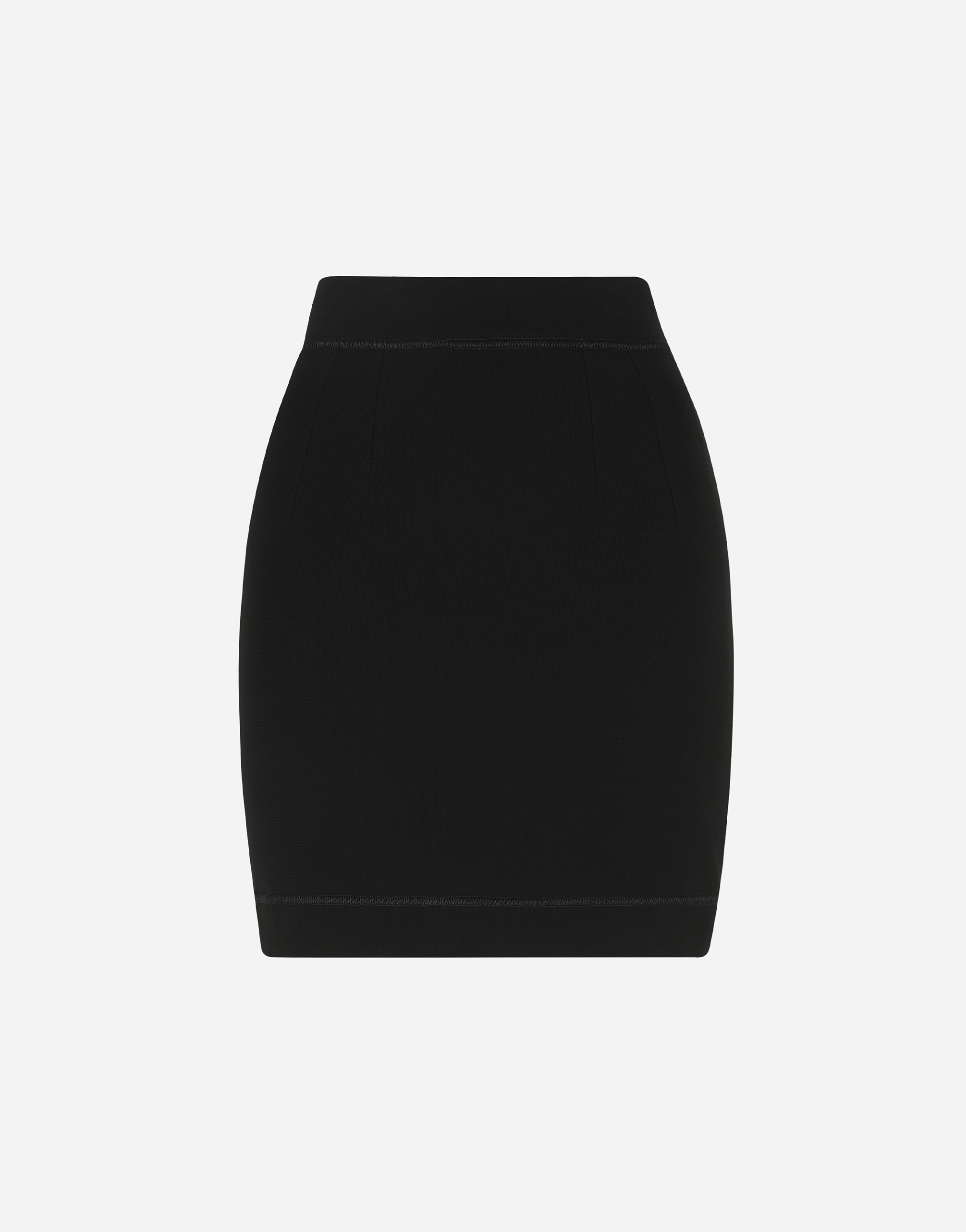 Jersey miniskirt in Black