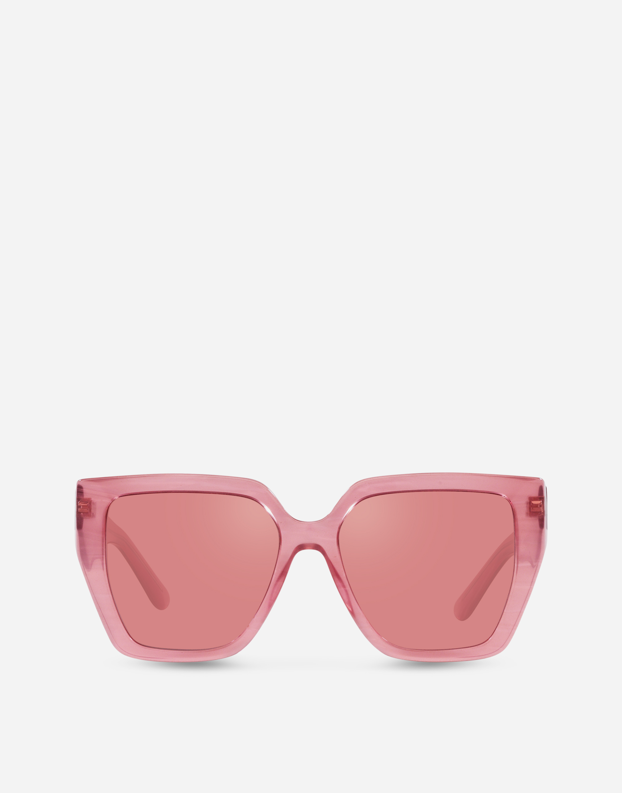 DG Crossed Sunglasses in Fleur pink