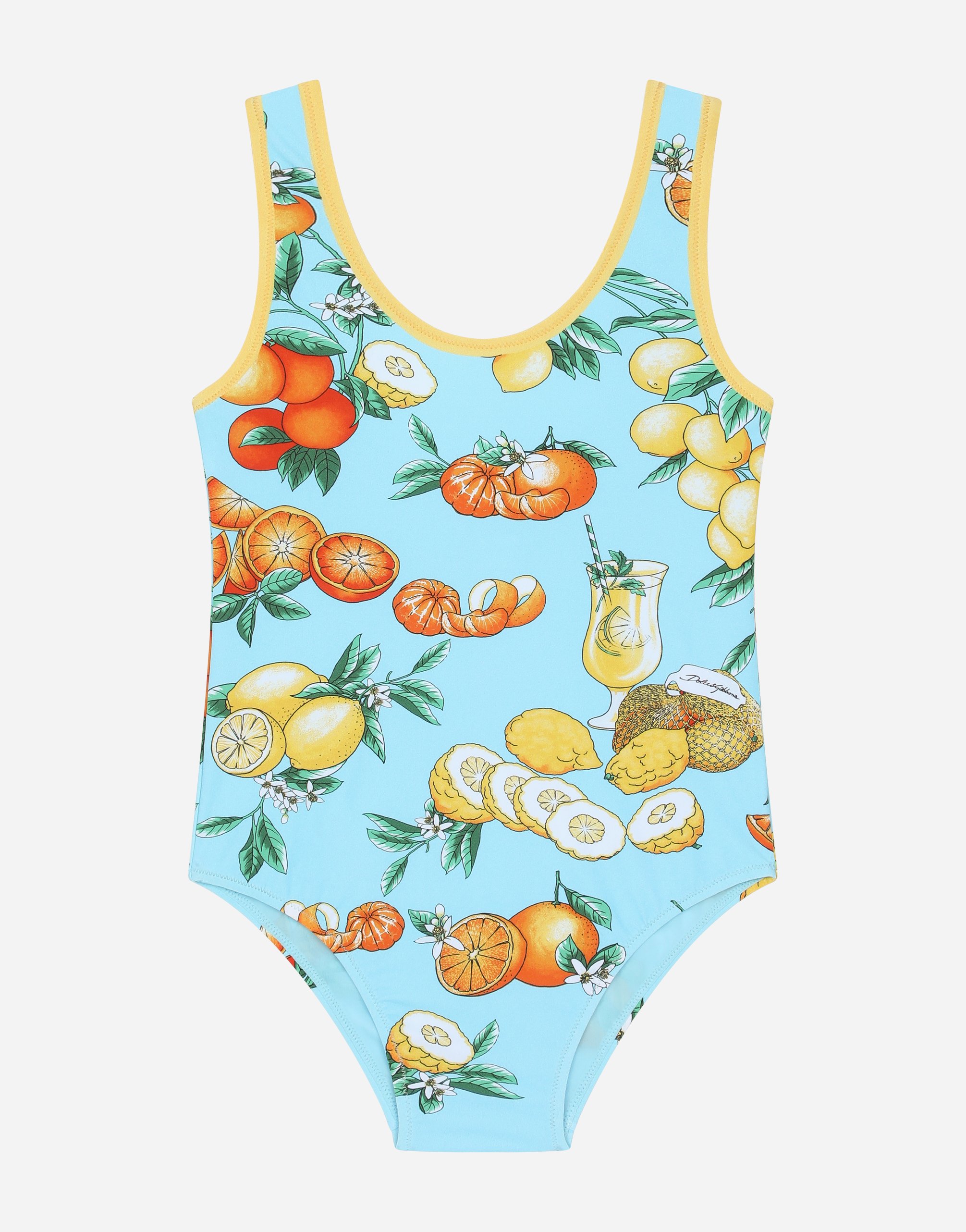 Lemon-print one-piece swimsuit in Multicolor